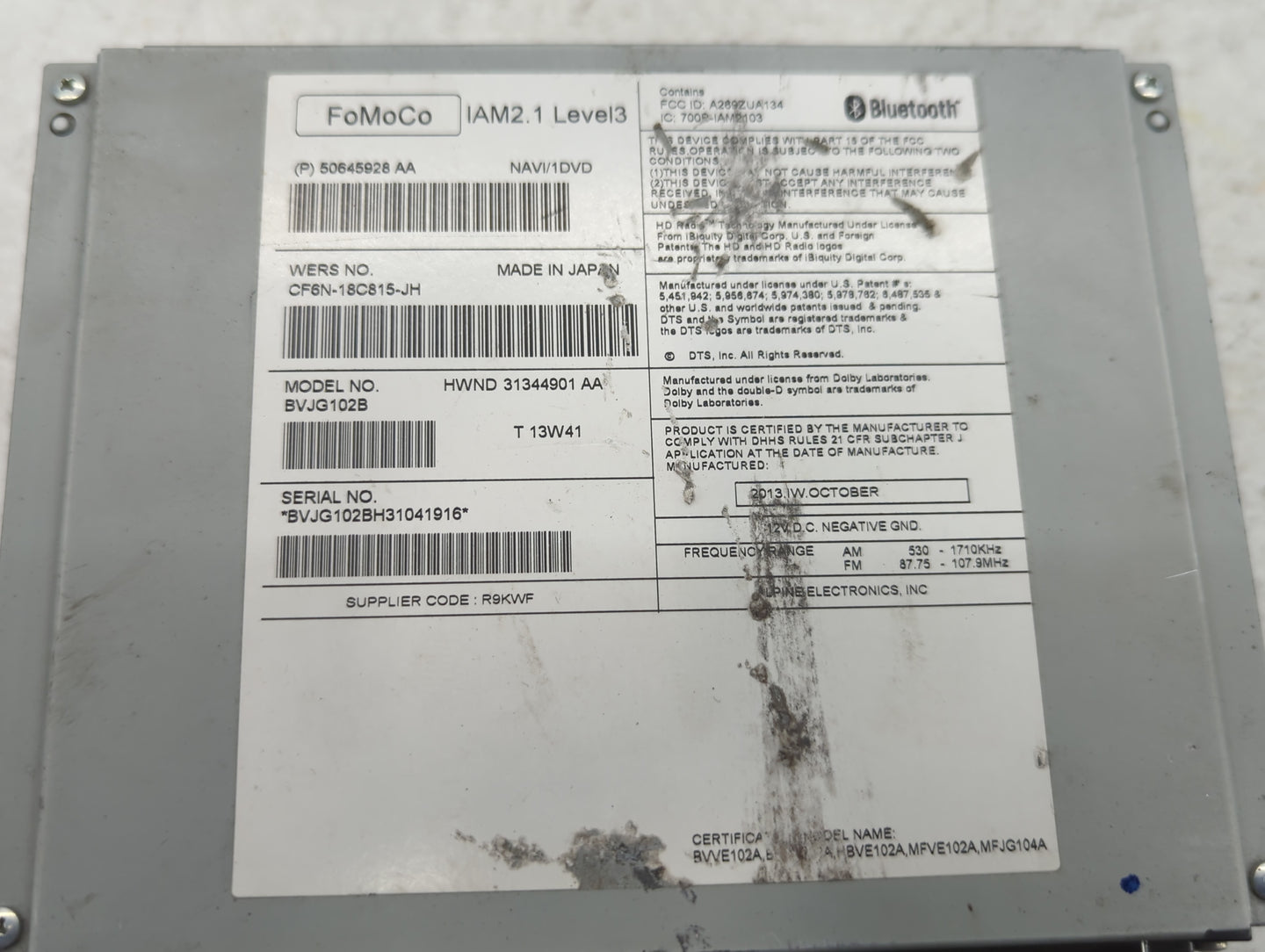 2014-2015 Jaguar Xf Undefined 761044 - Oemusedautoparts1.com