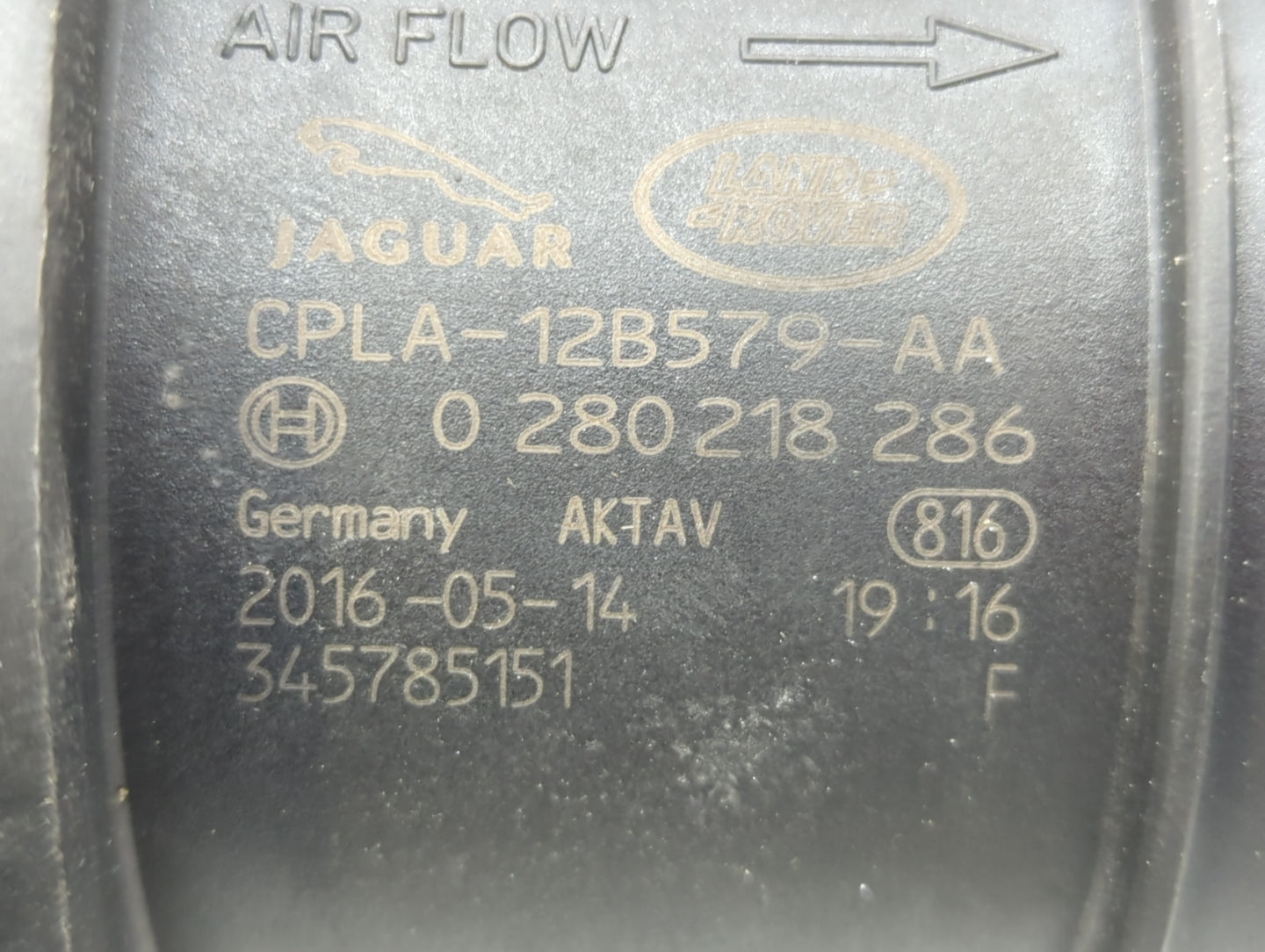 2013-2019 Jaguar Xj Mass Air Flow Meter Maf - Oemusedautoparts1.com