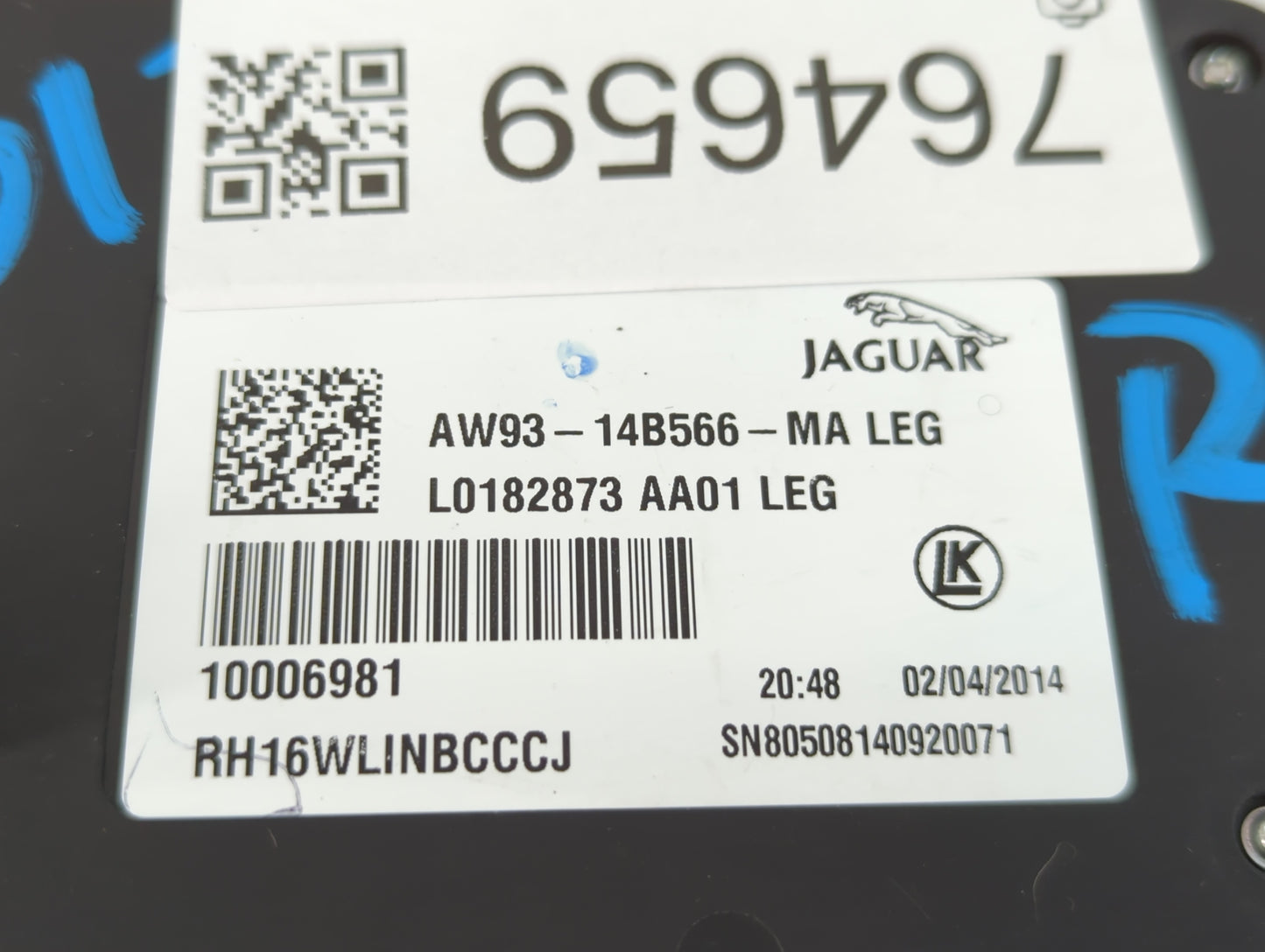 2010-2015 Jaguar Xj Master Power Window Switch Replacement Driver Side Left P/N:AW93-14B566-MA Fits OEM Used Auto Parts - Oe