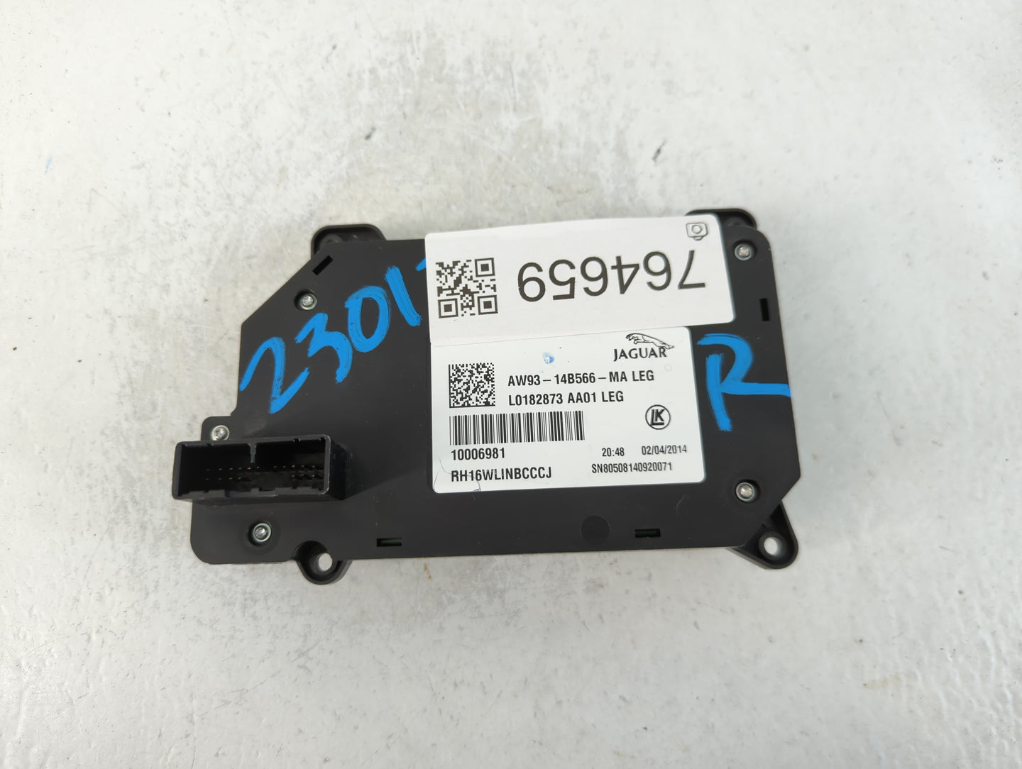 2010-2015 Jaguar Xj Master Power Window Switch Replacement Driver Side Left P/N:AW93-14B566-MA Fits OEM Used Auto Parts - Oe