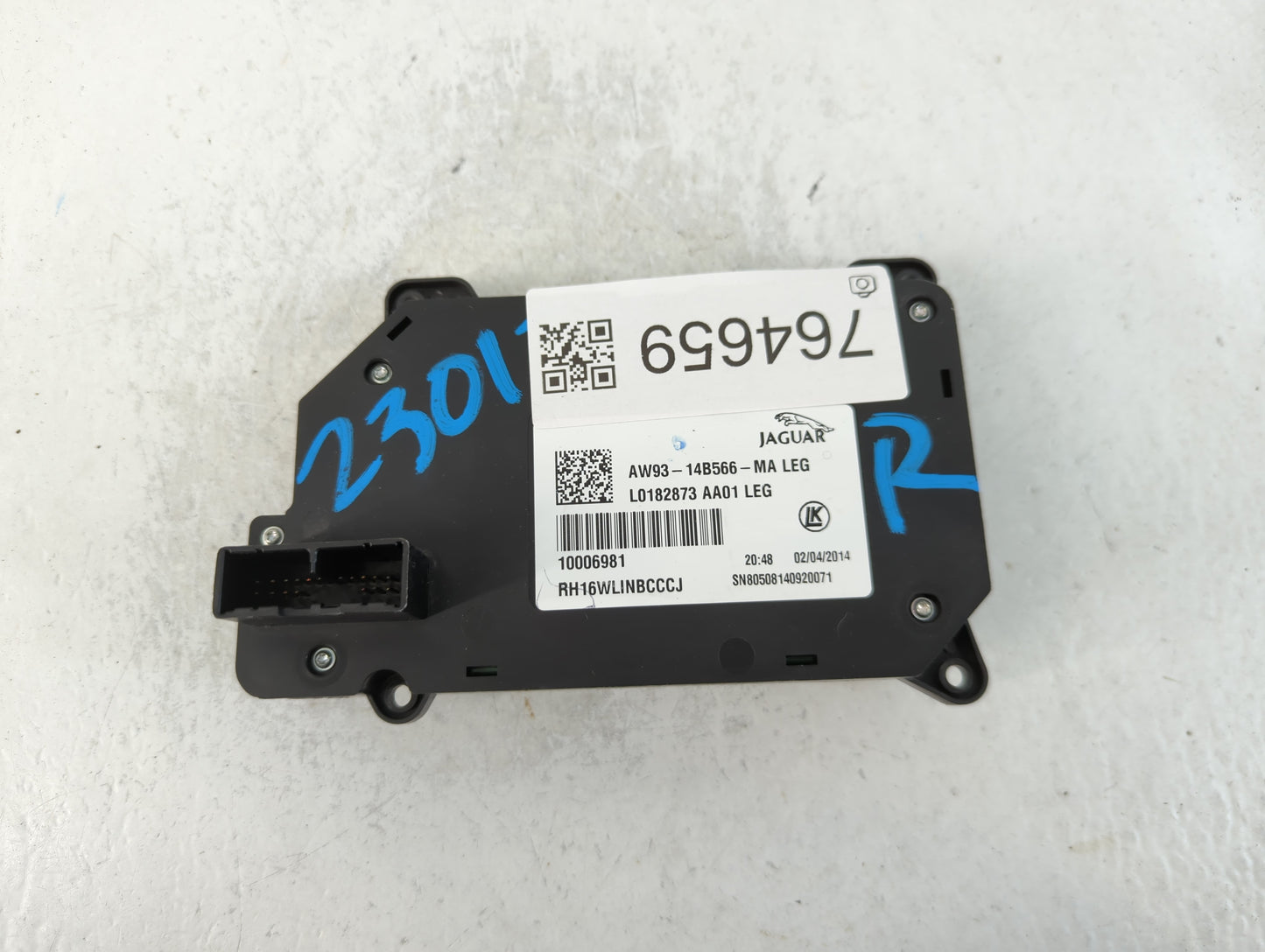 2010-2015 Jaguar Xj Master Power Window Switch Replacement Driver Side Left P/N:AW93-14B566-MA Fits OEM Used Auto Parts - Oe