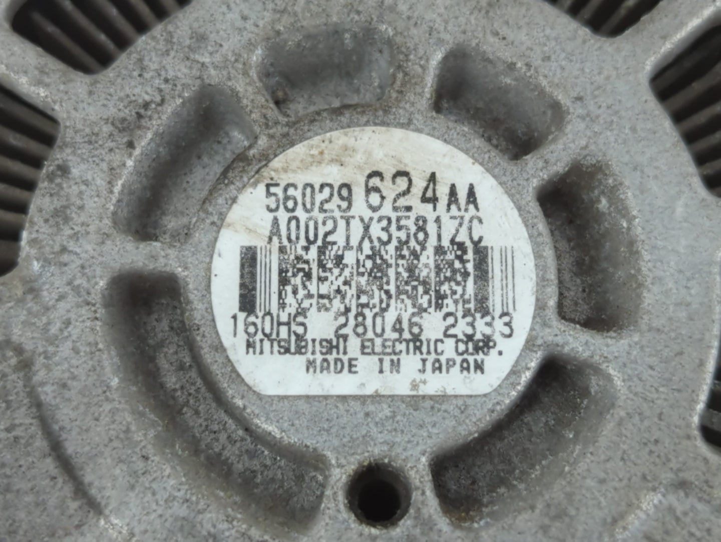 2014-2018 Jeep Cherokee Alternator Replacement Generator Charging Assembly Engine OEM P/N:56029624AA Fits OEM Used Auto Part