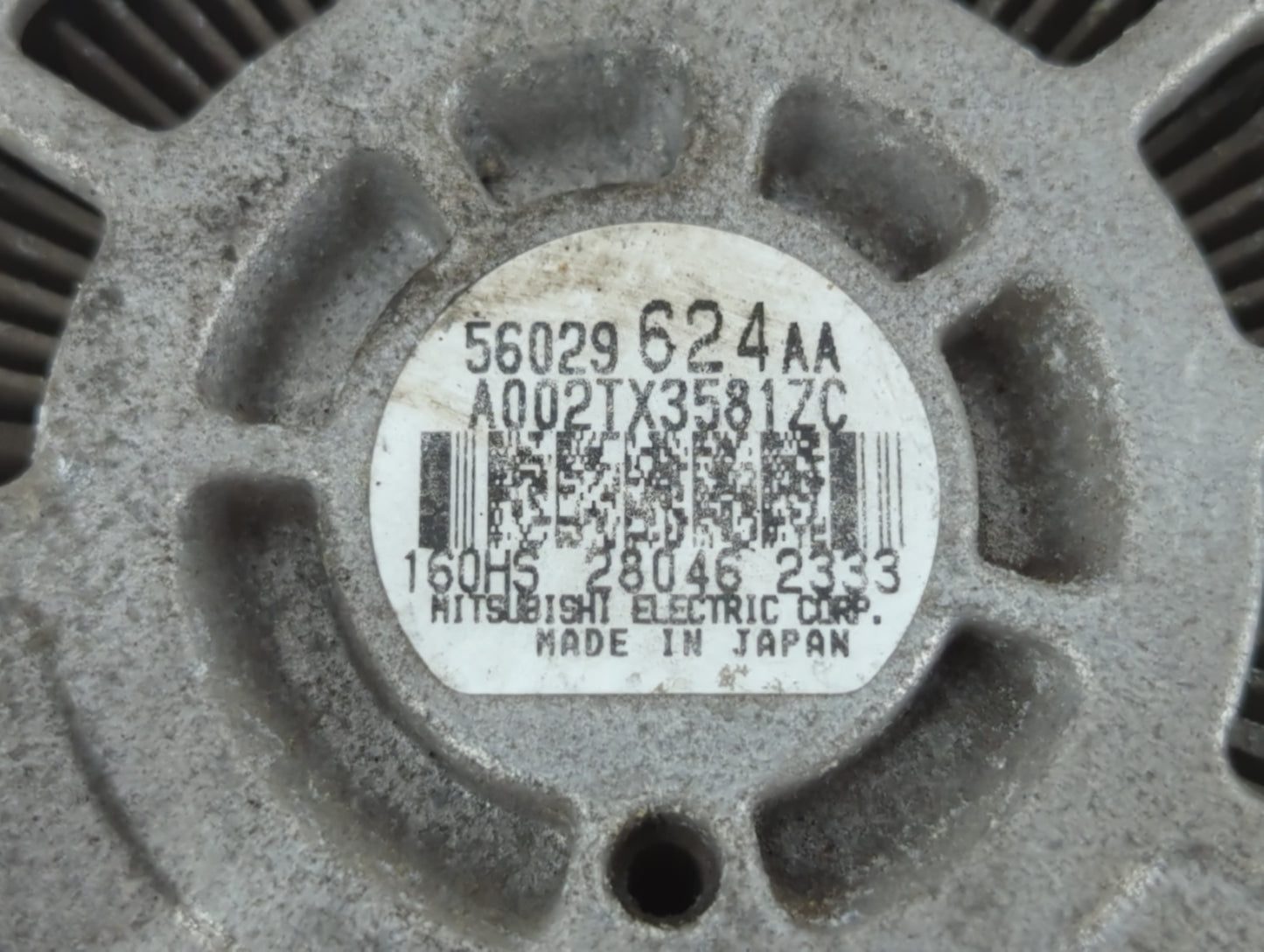 2014-2018 Jeep Cherokee Alternator Replacement Generator Charging Assembly Engine OEM P/N:56029624AA Fits OEM Used Auto Part