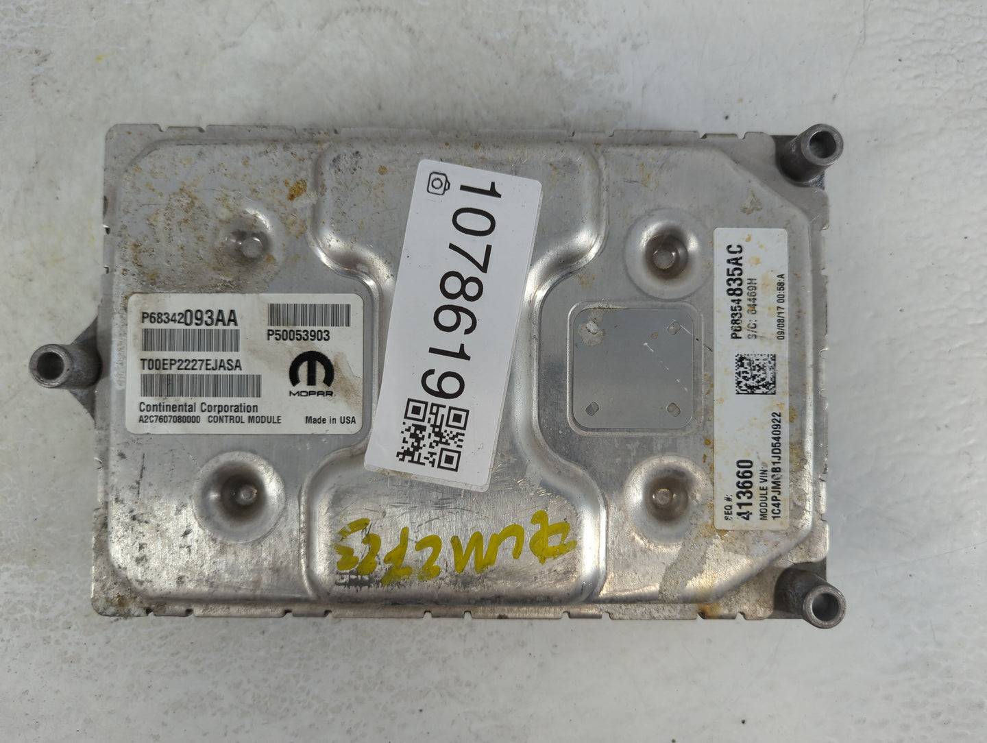 2014 Jeep Cherokee PCM Engine Control Computer ECU ECM PCU OEM P/N:P68342093AA Fits OEM Used Auto Parts - Oemusedautoparts1.