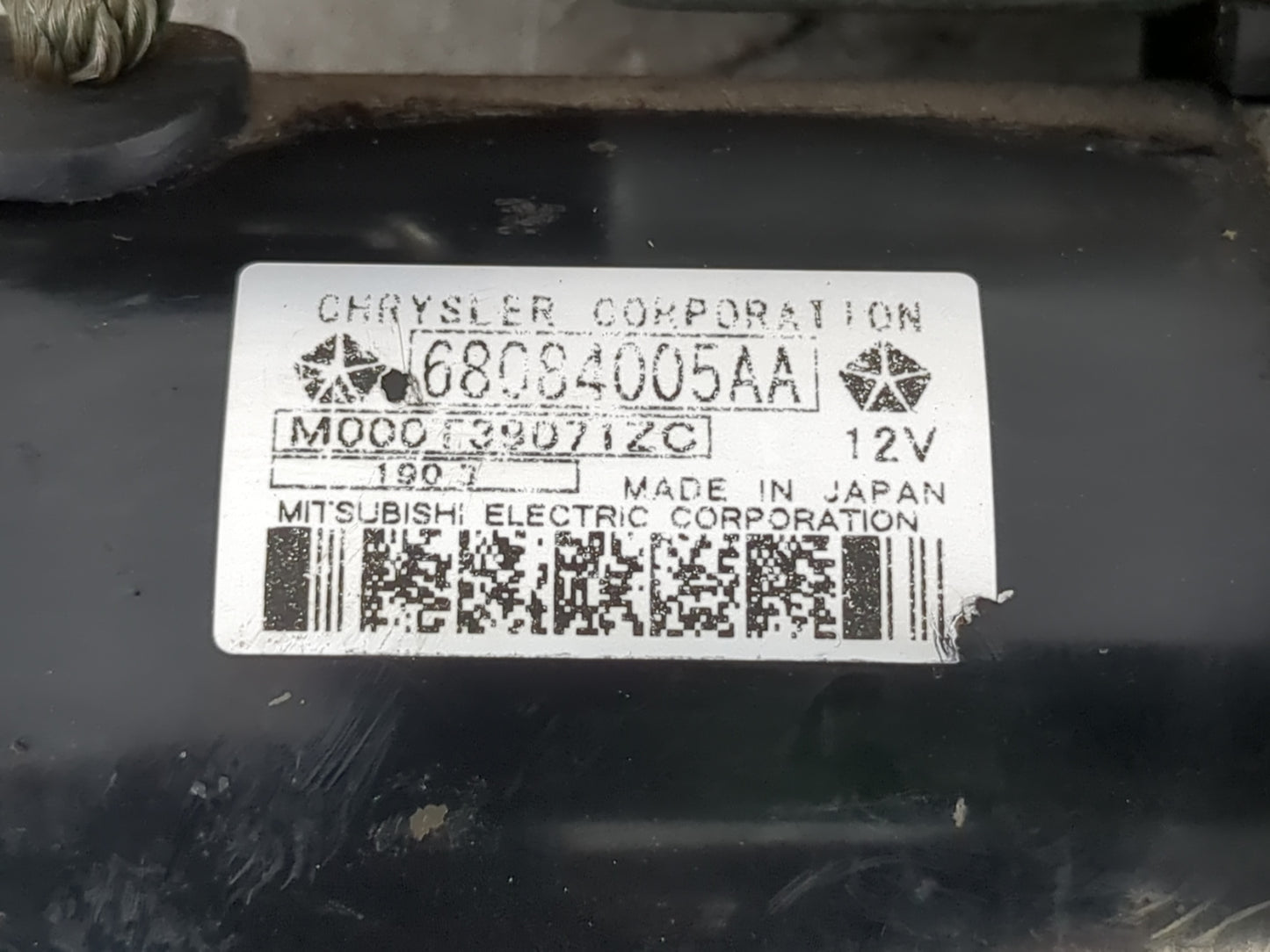 2014-2018 Jeep Cherokee Car Starter Motor Solenoid OEM P/N:68084005AA Fits Fits 2014 2015 2016 2017 2018 2019 2020 2021 2022