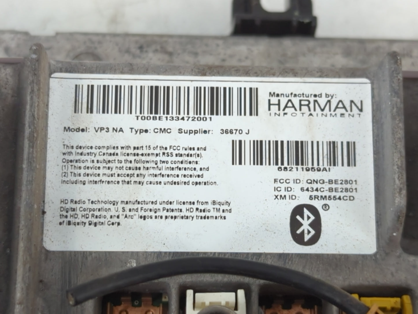 2014 Jeep Cherokee Radio AM FM Cd Player Receiver Replacement P/N:68211959AI Fits OEM Used Auto Parts - Oemusedautoparts1.co