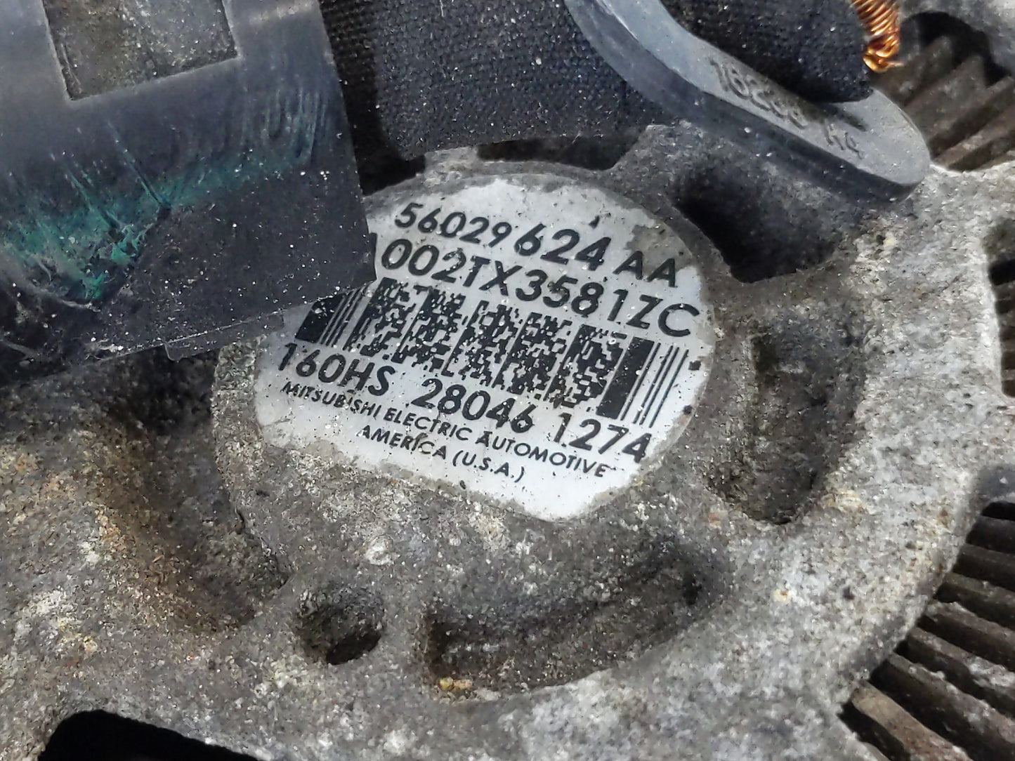 2014-2018 Jeep Cherokee Alternator Replacement Generator Charging Assembly Engine OEM P/N:56029624AA Fits OEM Used Auto Part