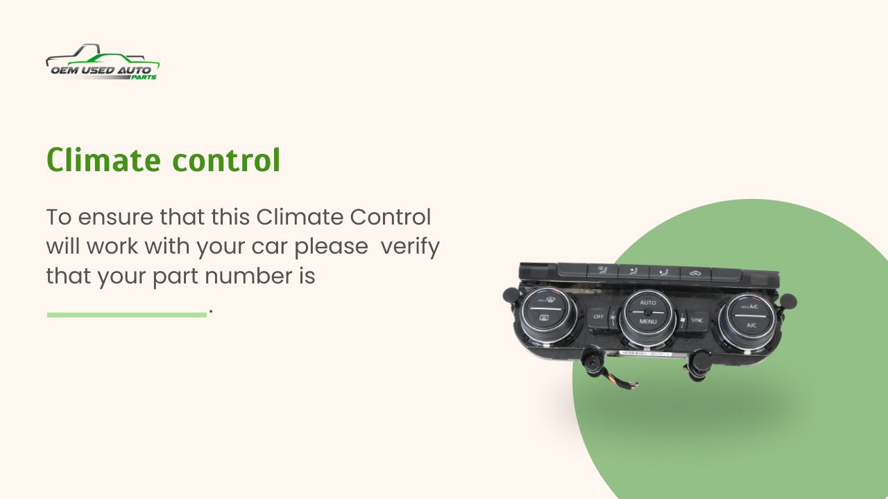 2014 Jeep Cherokee Climate Control Module Temperature AC/Heater Replacement Fits OEM Used Auto Parts - Oemusedautoparts1.com