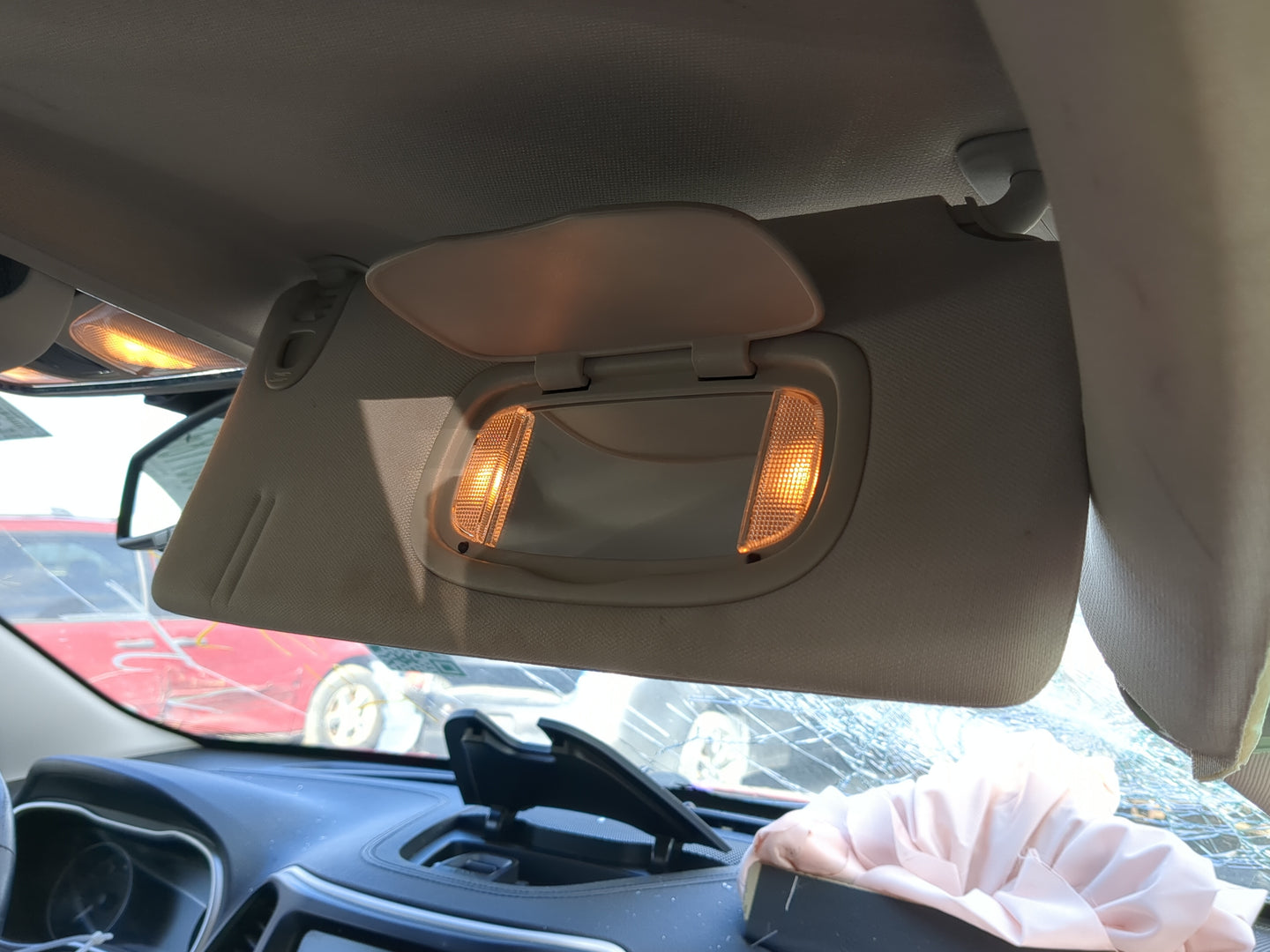 2014-2018 Jeep Cherokee Sun Visor Shade Replacement Passenger Right Mirror Fits Fits 2014 2015 2016 2017 2018 OEM Used Auto 