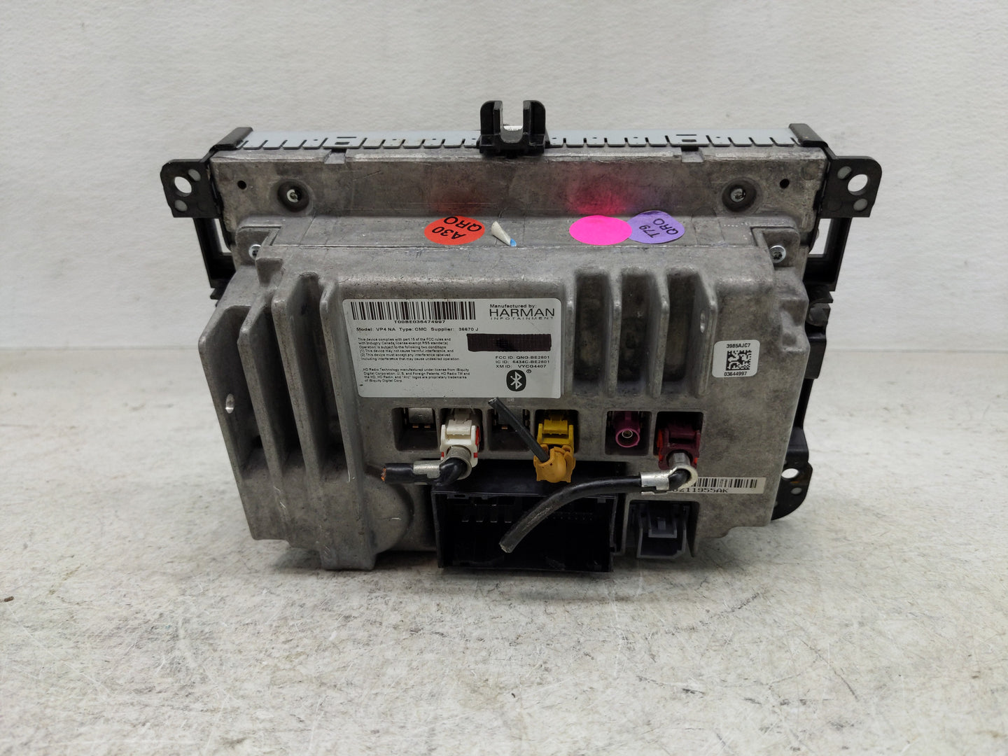 2014 Jeep Cherokee Radio AM FM Cd Player Receiver Replacement P/N:6434C-BE2801 Fits OEM Used Auto Parts - Oemusedautoparts1.