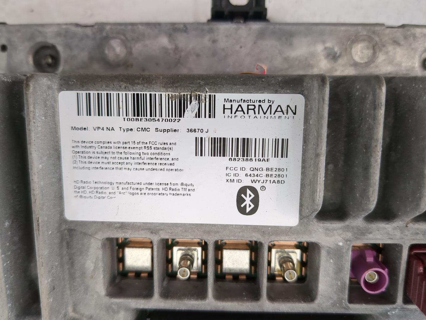 2014 Jeep Cherokee Radio AM FM Cd Player Receiver Replacement P/N:68238619AE Fits OEM Used Auto Parts - Oemusedautoparts1.co