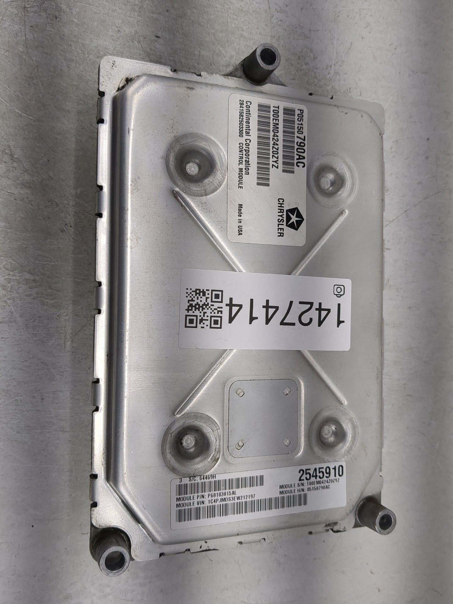 2014 Jeep Cherokee PCM Engine Control Computer ECU ECM PCU OEM P/N:P05150790AC Fits OEM Used Auto Parts - Oemusedautoparts1.