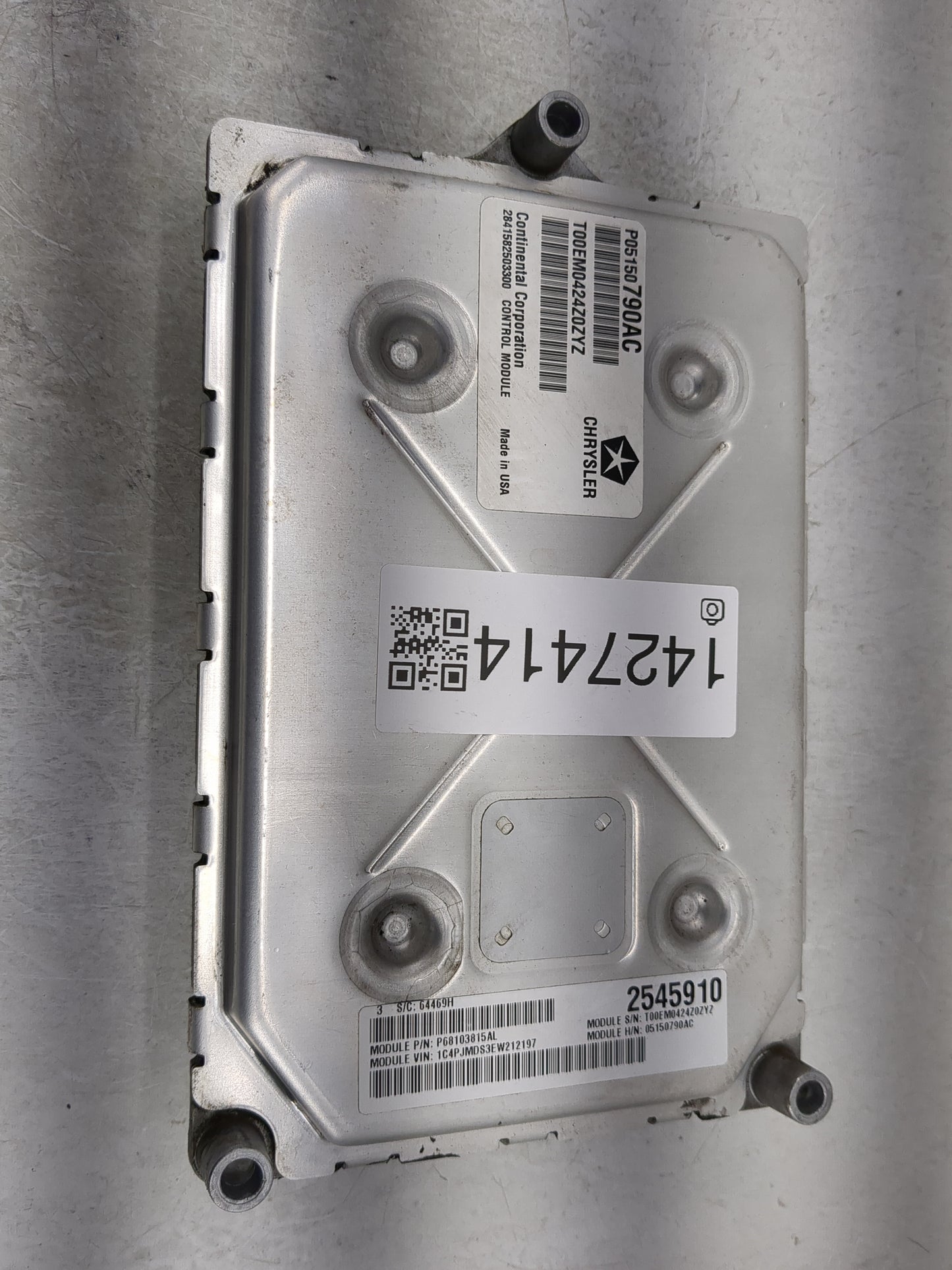 2014 Jeep Cherokee PCM Engine Control Computer ECU ECM PCU OEM P/N:P05150790AC Fits OEM Used Auto Parts - Oemusedautoparts1.