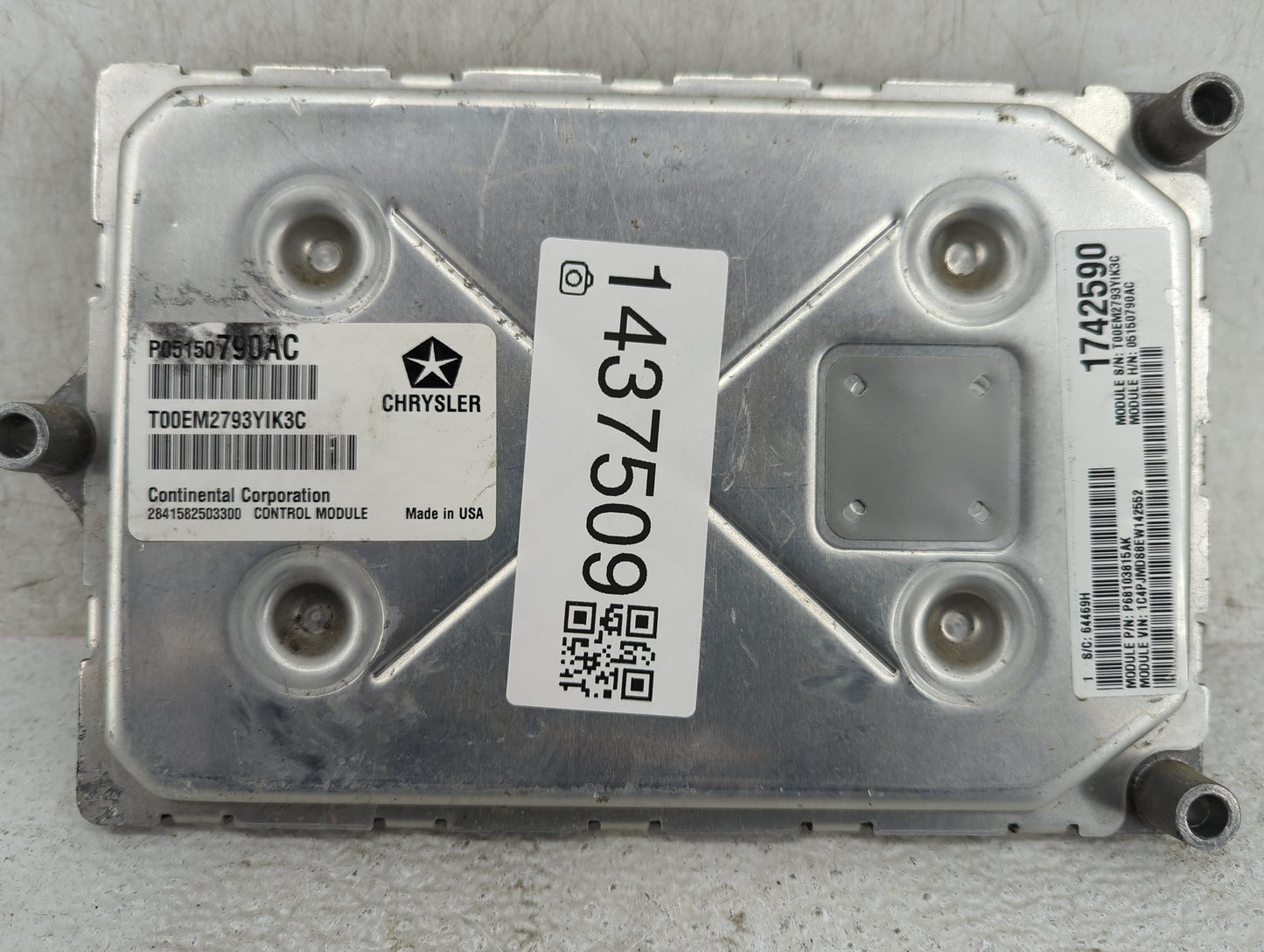 2014 Jeep Cherokee PCM Engine Control Computer ECU ECM PCU OEM P/N:P05150790AC P68103815AK, 05150790AC, 68103815AK Fits OEM 