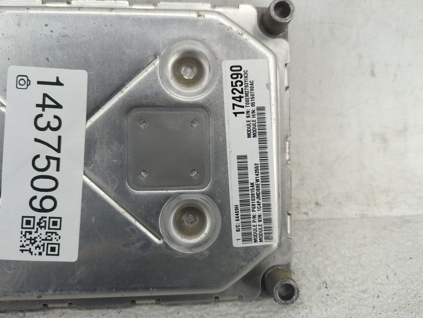 2014 Jeep Cherokee PCM Engine Control Computer ECU ECM PCU OEM P/N:P05150790AC P68103815AK, 05150790AC, 68103815AK Fits OEM 