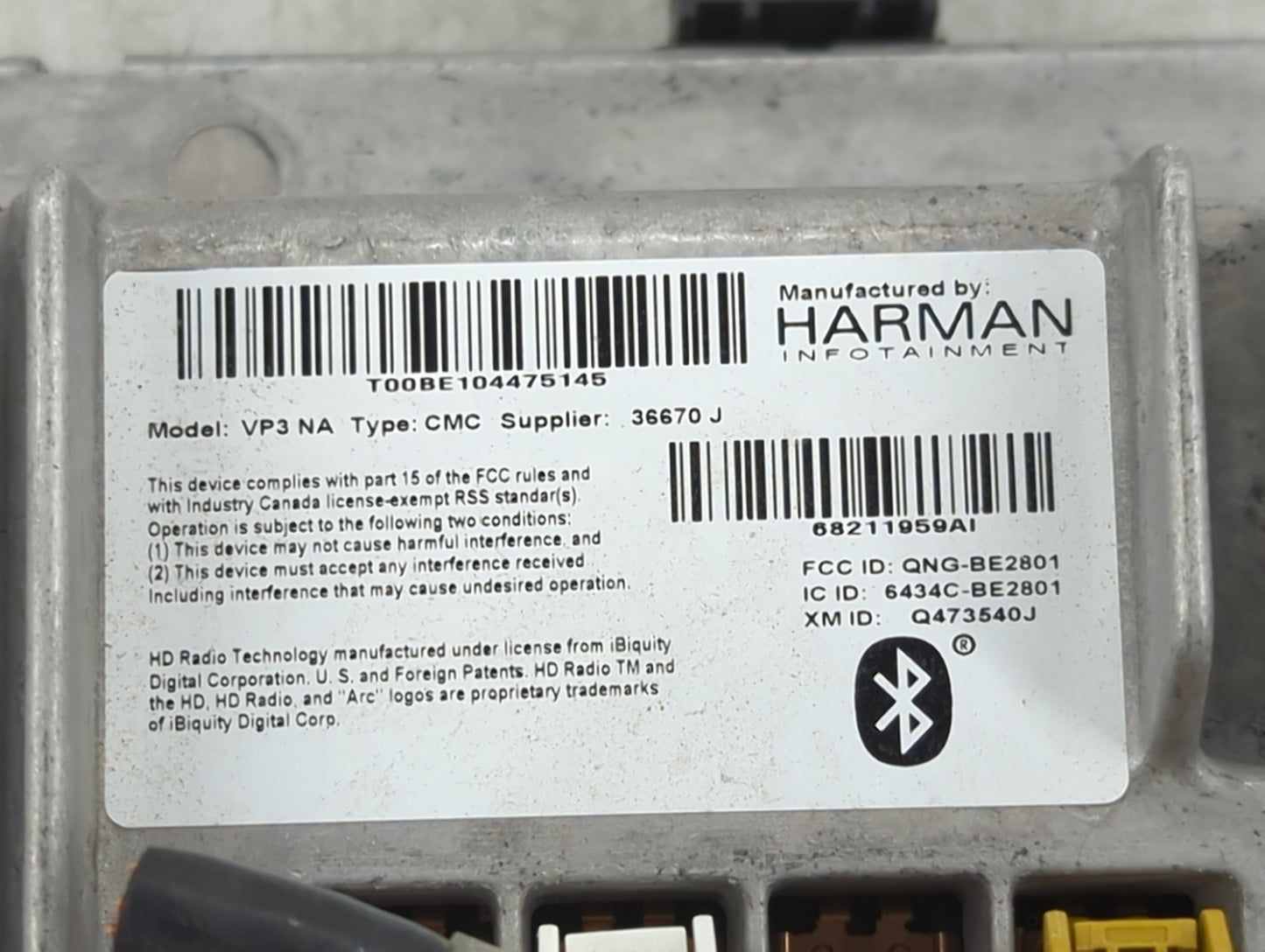 2014 Jeep Cherokee Radio AM FM Cd Player Receiver Replacement Fits OEM Used Auto Parts - Oemusedautoparts1.com