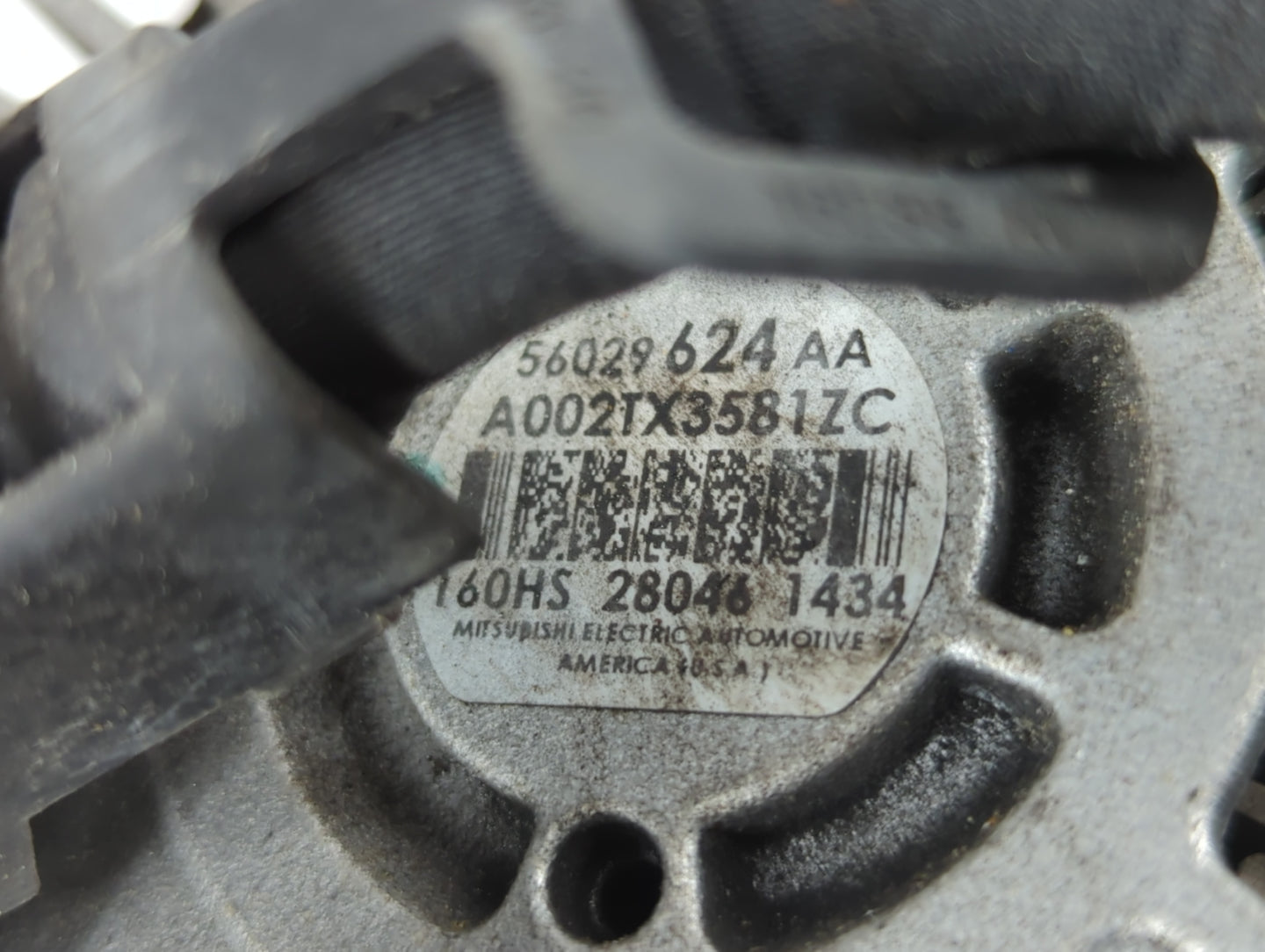 2014-2018 Jeep Cherokee Alternator Replacement Generator Charging Assembly Engine OEM P/N:56029624AA Fits OEM Used Auto Part