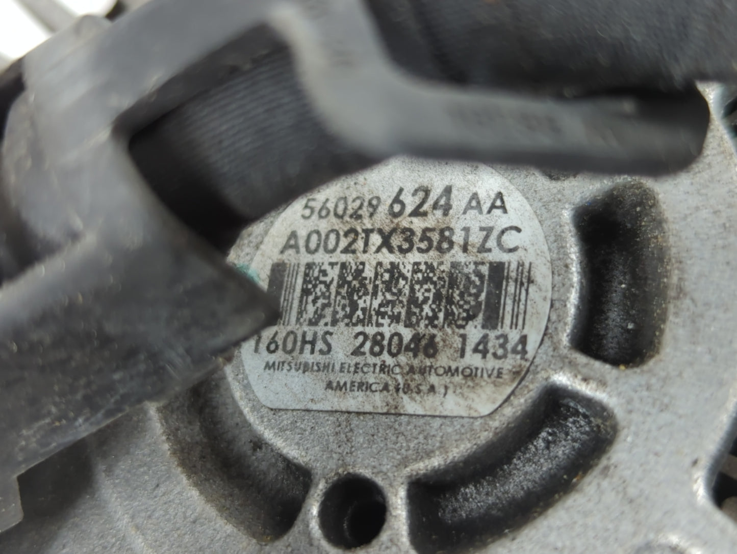 2014-2018 Jeep Cherokee Alternator Replacement Generator Charging Assembly Engine OEM P/N:56029624AA Fits OEM Used Auto Part