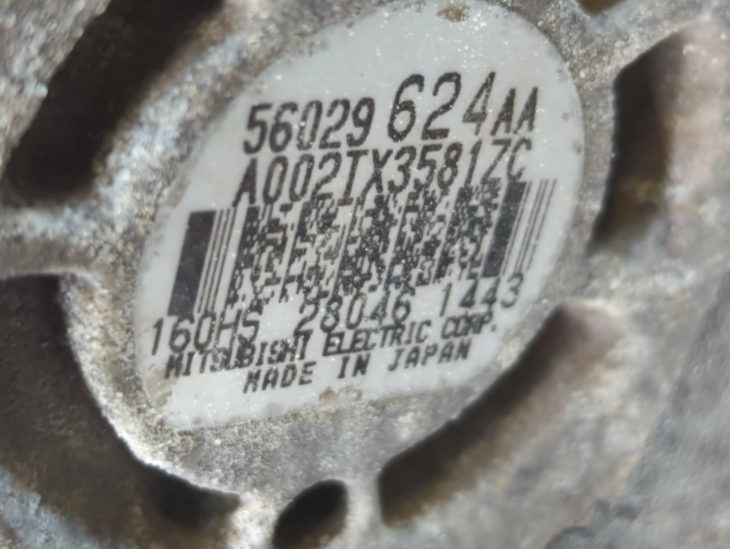 2014-2018 Jeep Cherokee Alternator Replacement Generator Charging Assembly Engine OEM P/N:56029624AA Fits OEM Used Auto Part
