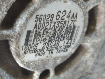 2014-2018 Jeep Cherokee Alternator Replacement Generator Charging Assembly Engine OEM P/N:56029624AA Fits OEM Used Auto Parts