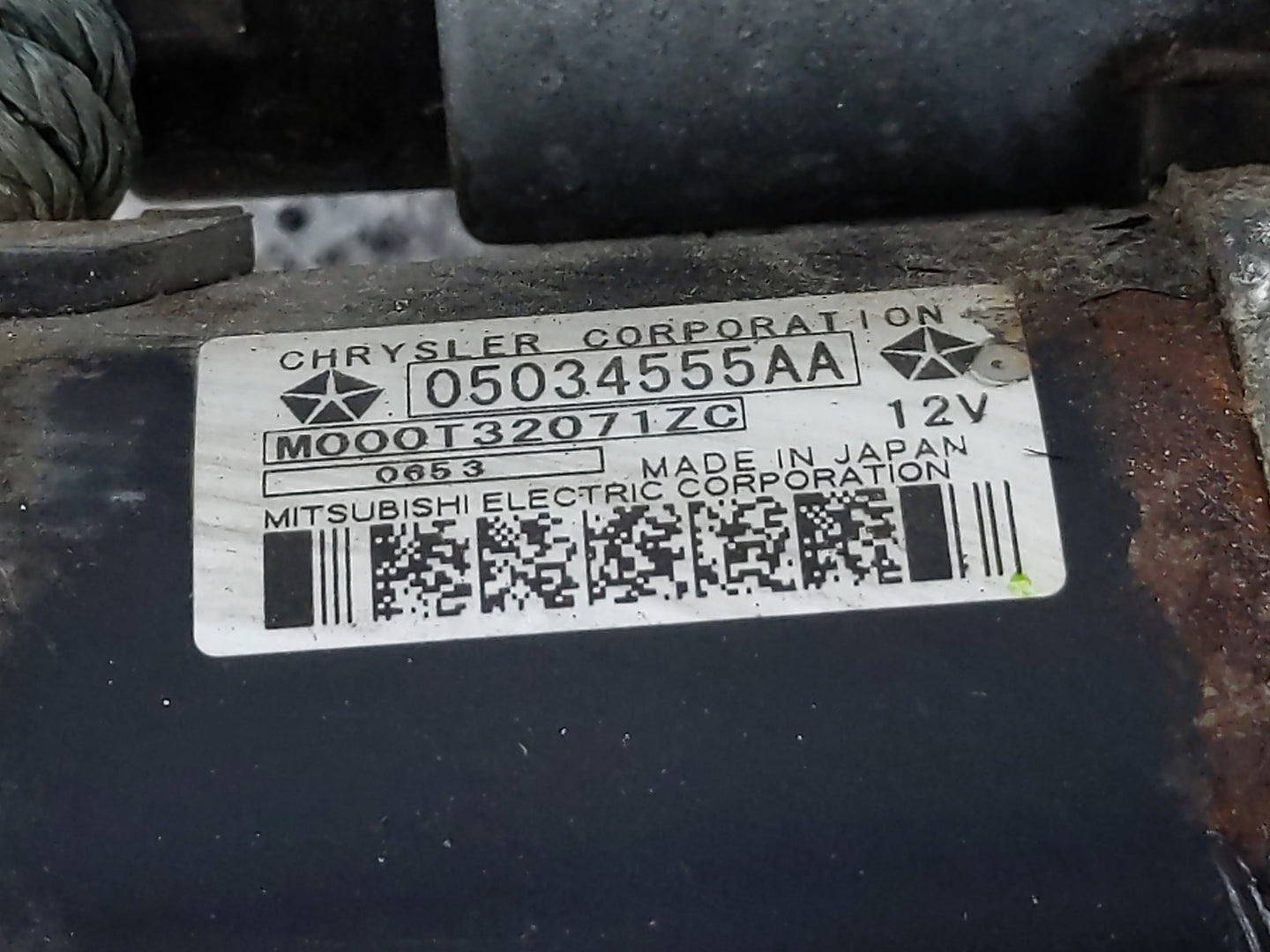 2014 Jeep Compass Car Starter Motor Solenoid OEM P/N:05034555AA Fits OEM Used Auto Parts - Oemusedautoparts1.com