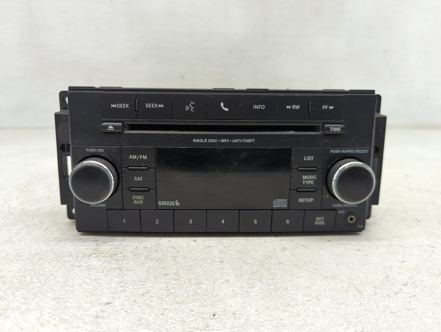 2014 Jeep Compass Radio AM FM Cd Player Receiver Replacement P/N:P05091197AC Fits Fits 2013 2015 2016 2017 OEM Used Auto Par