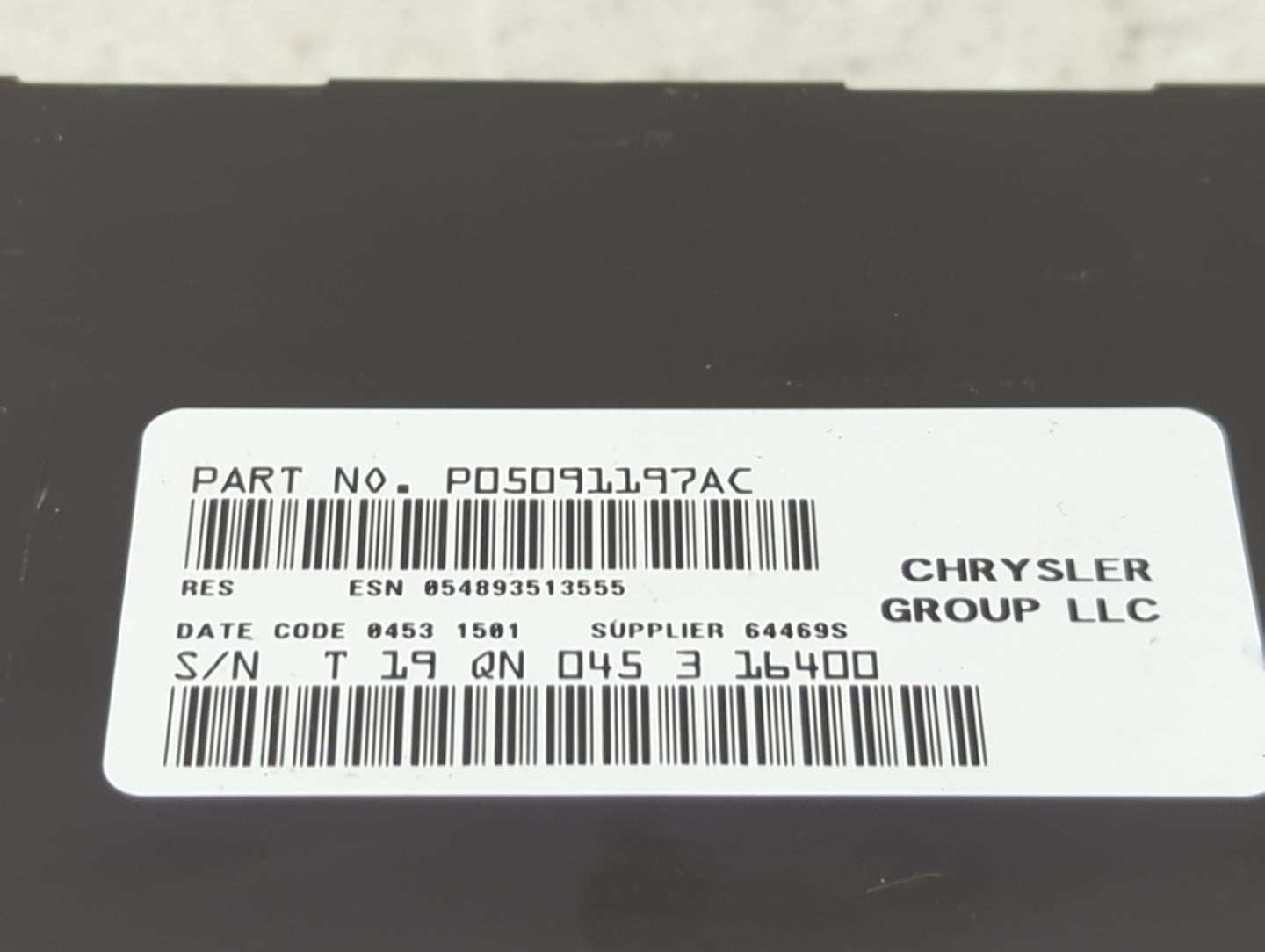 2014 Jeep Compass Radio AM FM Cd Player Receiver Replacement P/N:P05091197AC Fits Fits 2013 2015 2016 2017 OEM Used Auto Par