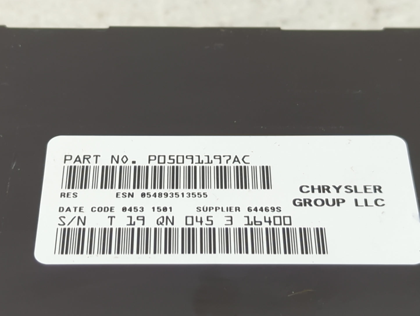 2014 Jeep Compass Radio AM FM Cd Player Receiver Replacement P/N:P05091197AC Fits Fits 2013 2015 2016 2017 OEM Used Auto Par