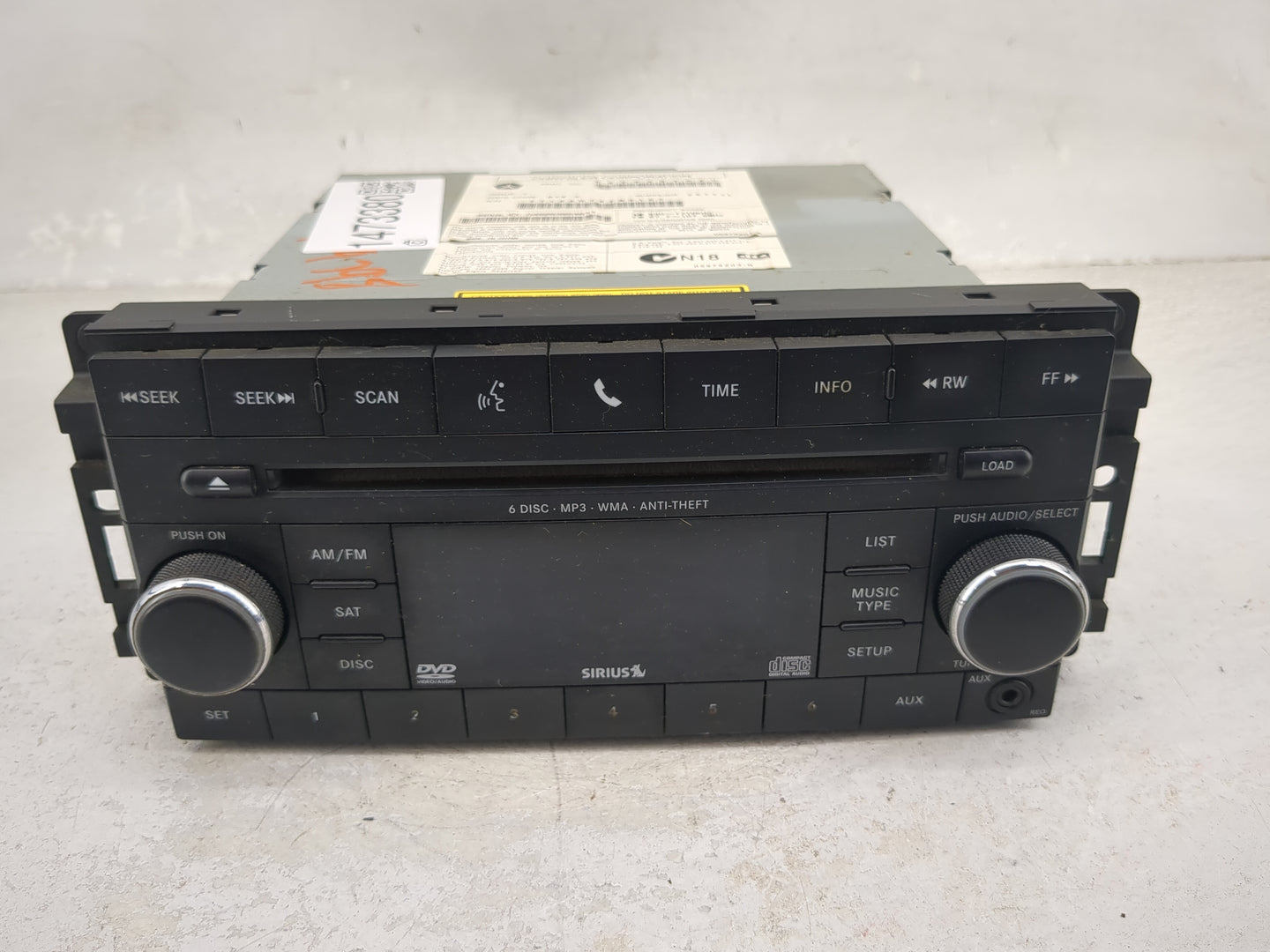 2014 Jeep Compass Radio AM FM Cd Player Receiver Replacement P/N:05064949AH Fits Fits 2013 2015 2016 2017 OEM Used Auto Part
