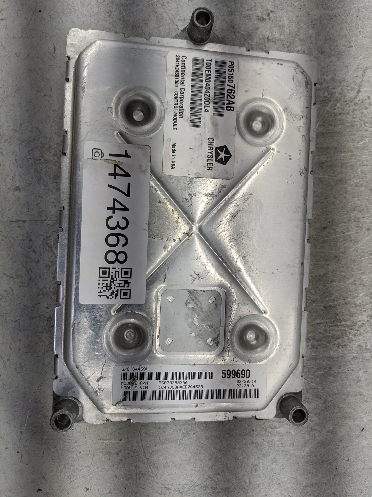 2013-2017 Jeep Compass PCM Engine Control Computer ECU ECM PCU OEM P/N:P05150762AB P68233887AA Fits Fits 2013 2014 2015 2016