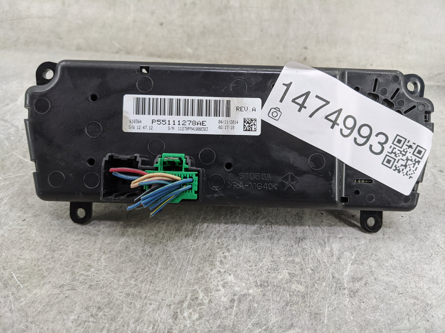 2014 Jeep Compass Climate Control Module Temperature AC/Heater Replacement P/N:P55111278AE Fits Fits 2011 2012 2013 2015 201