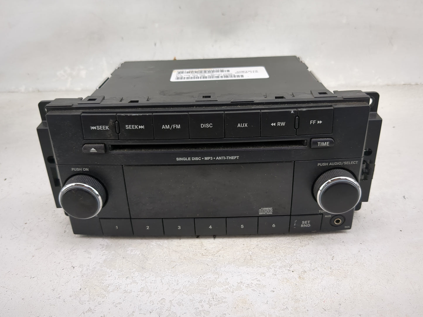 2012-2017 Jeep Compass Radio AM FM Cd Player Receiver Replacement P/N:P05091195AC 05091195AC Fits OEM Used Auto Parts - Oemu