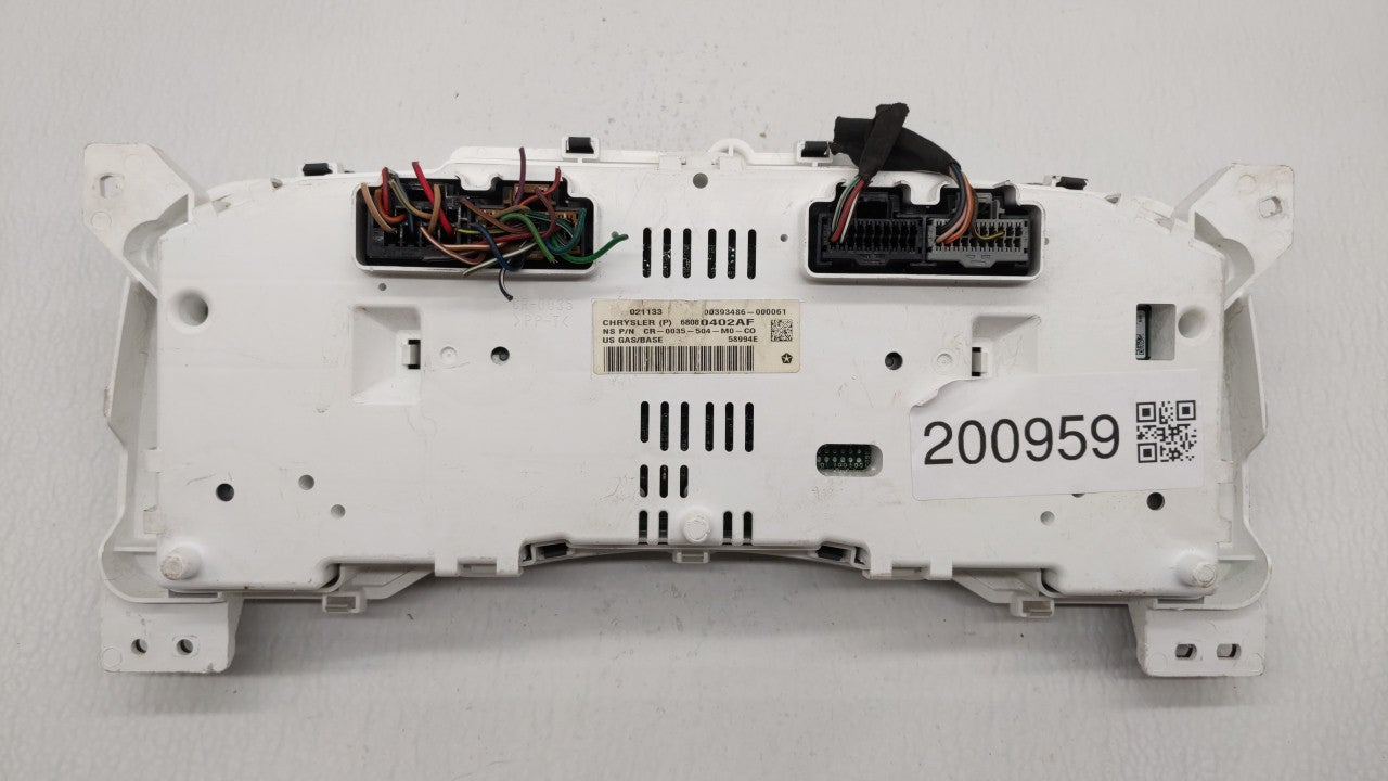 2013 Jeep Compass Instrument Cluster Speedometer Gauges P/N:P68080402AF 56054258AD Fits OEM Used Auto Parts - Oemusedautopar