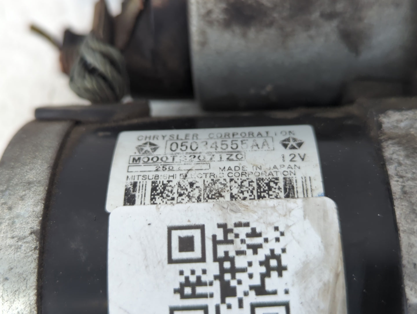 2014 Jeep Compass Car Starter Motor Solenoid OEM P/N:M000T32071ZC 05034555AA Fits OEM Used Auto Parts - Oemusedautoparts1.co