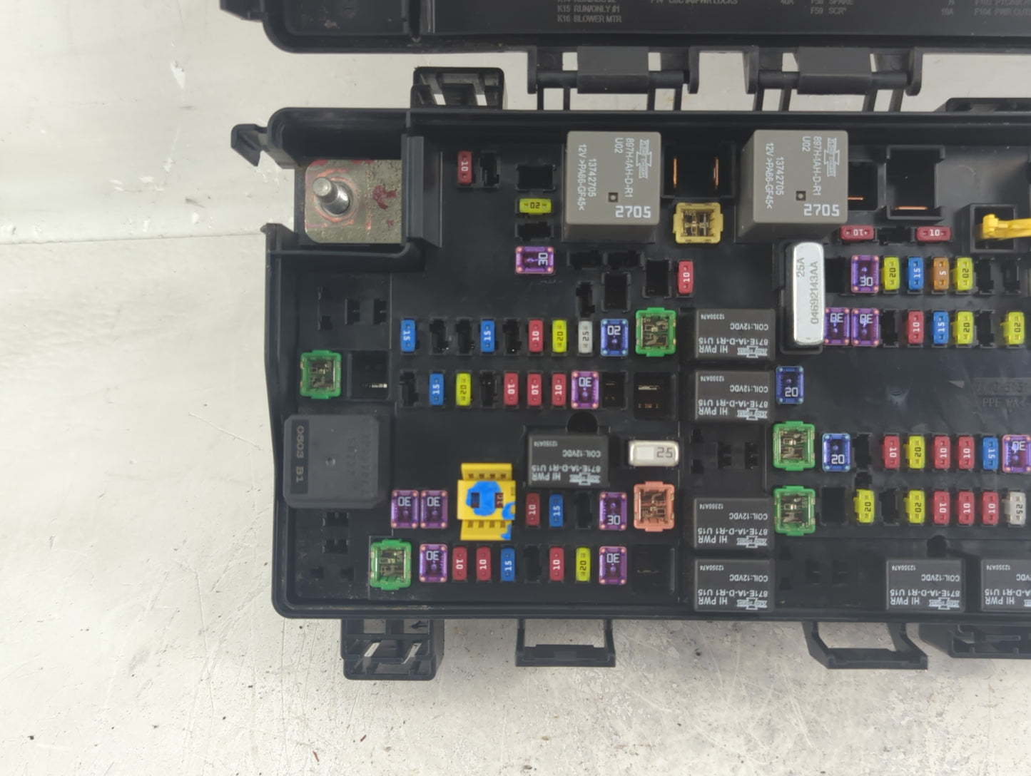 2014 Jeep Grand Cherokee Fusebox Fuse Box Panel Relay Module P/N:P68137439AD B Fits OEM Used Auto Parts - Oemusedautoparts1.