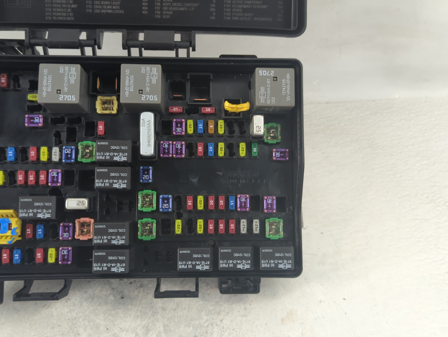 2014 Jeep Grand Cherokee Fusebox Fuse Box Panel Relay Module P/N:P68137439AD B Fits OEM Used Auto Parts - Oemusedautoparts1.