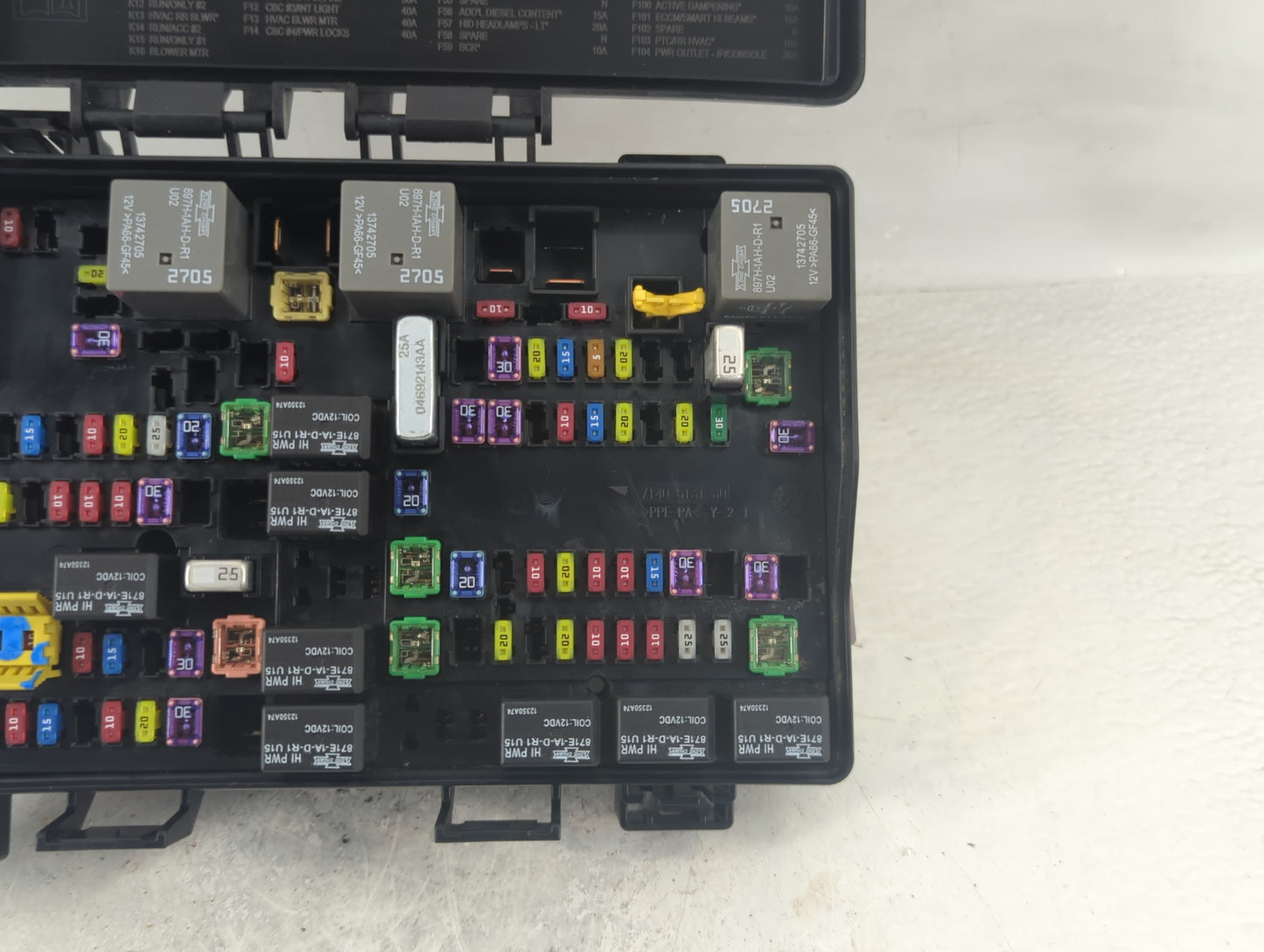 2014 Jeep Grand Cherokee Fusebox Fuse Box Panel Relay Module P/N:P68137439AD B Fits OEM Used Auto Parts - Oemusedautoparts1.