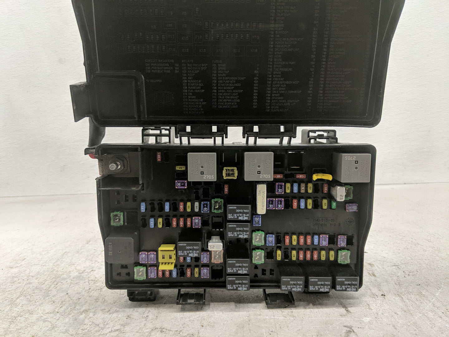 2014 Jeep Grand Cherokee Fusebox Fuse Box Panel Relay Module P/N:P68242800AC A Fits OEM Used Auto Parts - Oemusedautoparts1.