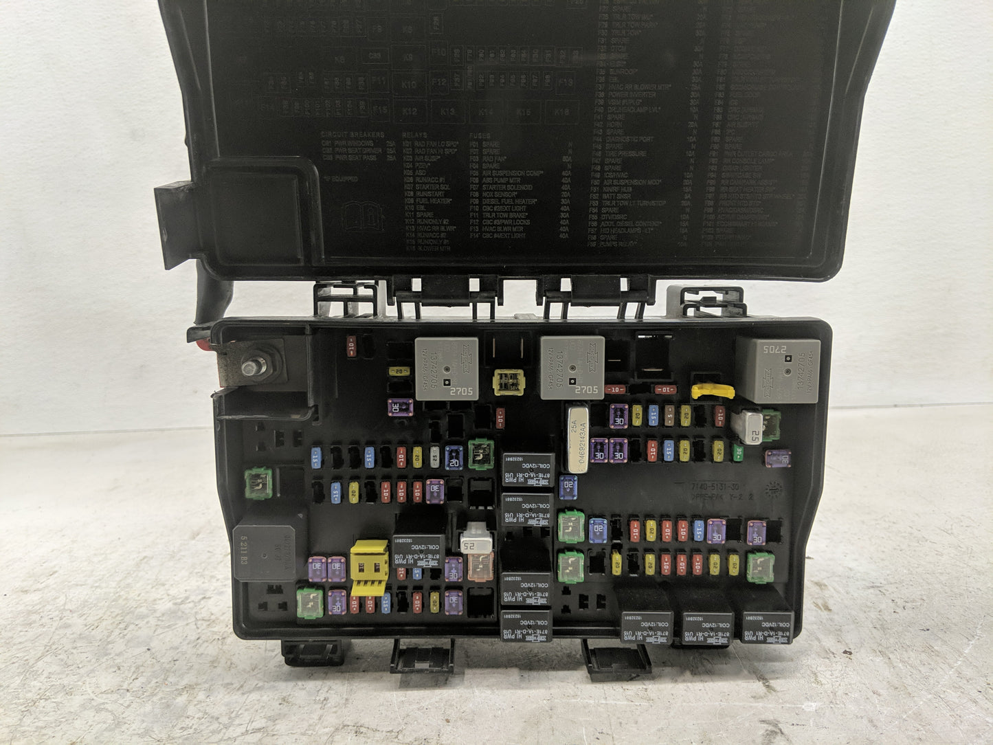 2014 Jeep Grand Cherokee Fusebox Fuse Box Panel Relay Module P/N:P68242800AC A Fits OEM Used Auto Parts - Oemusedautoparts1.