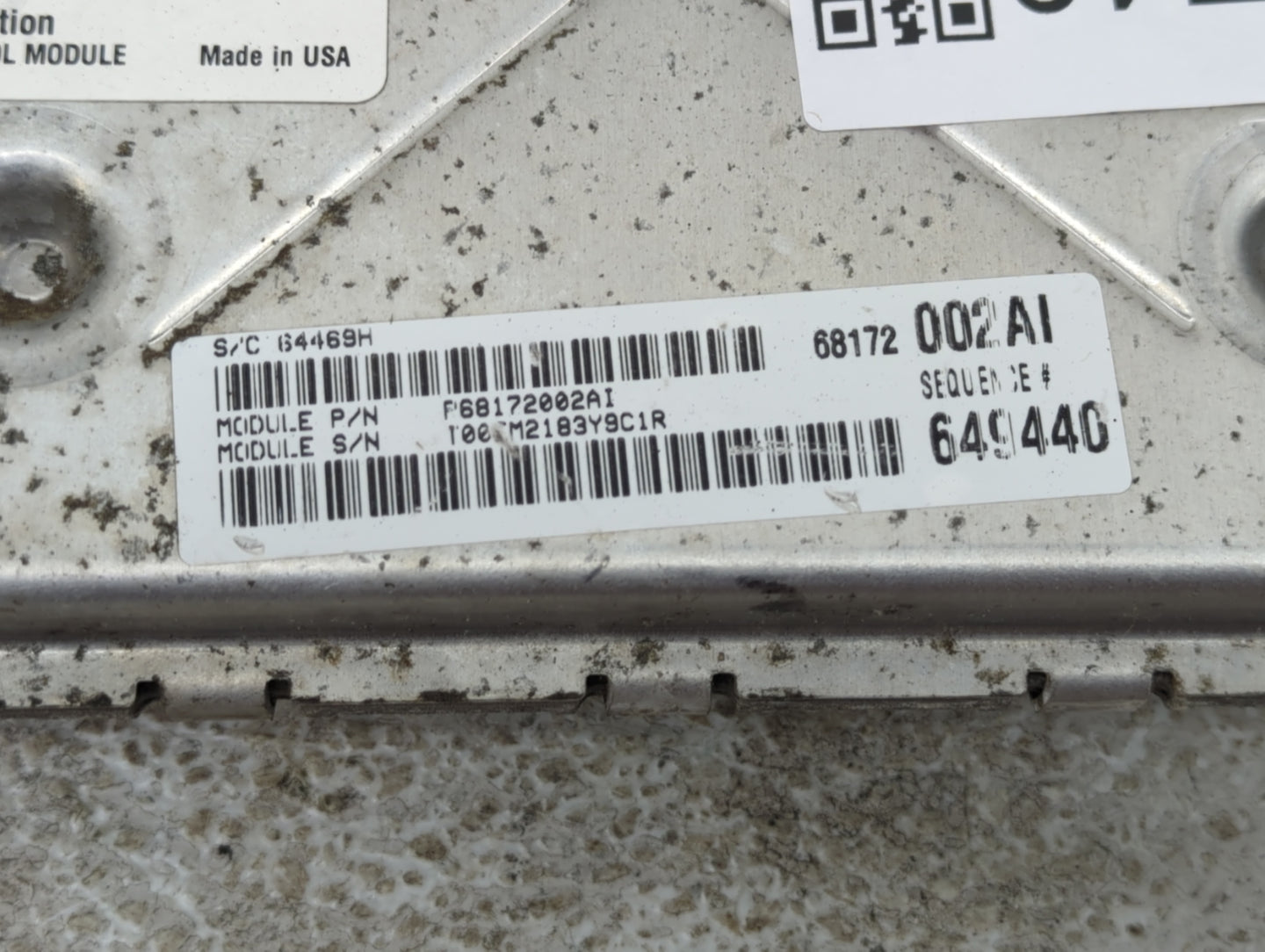 2014 Jeep Grand Cherokee PCM Engine Control Computer ECU ECM PCU OEM P/N:P68172002AI P05150790AC Fits OEM Used Auto Parts - 