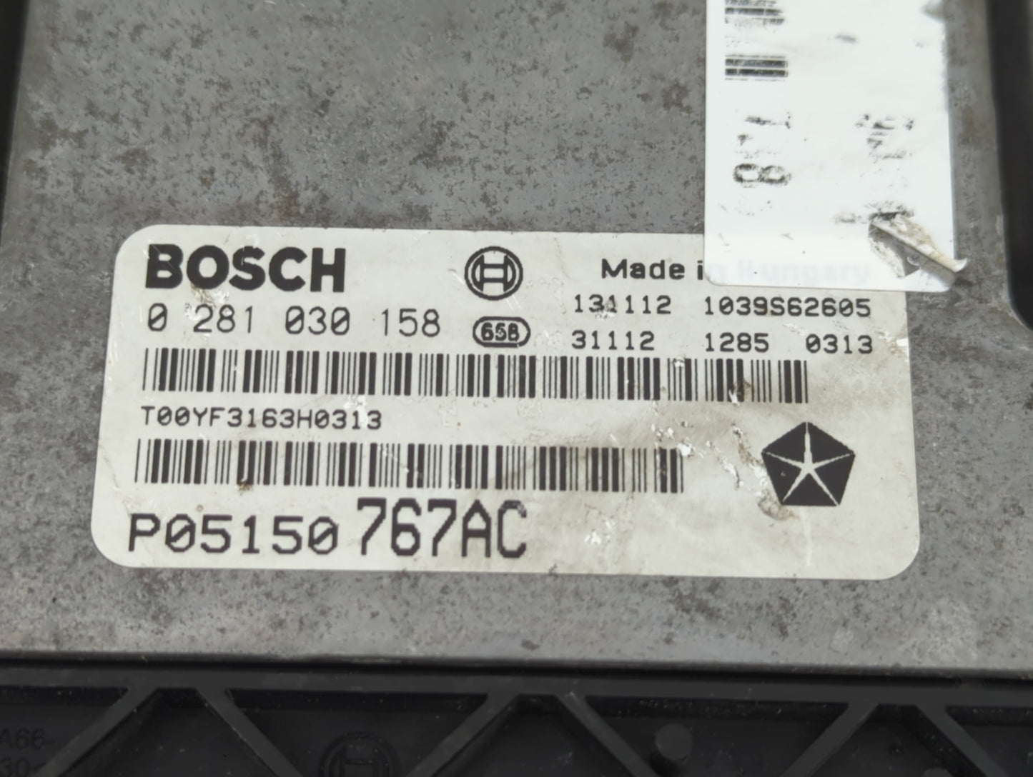 2014-2018 Jeep Grand Cherokee PCM Engine Control Computer ECU ECM PCU OEM P/N:0 281 030 158 P05150767AC Fits OEM Used Auto P