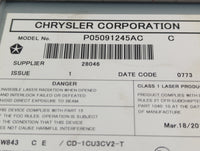 2014-2022 Jeep Grand Cherokee Radio AM FM Cd Player Receiver Replacement P/N:P05091245AC Fits OEM Used Auto Parts - Oemuseda