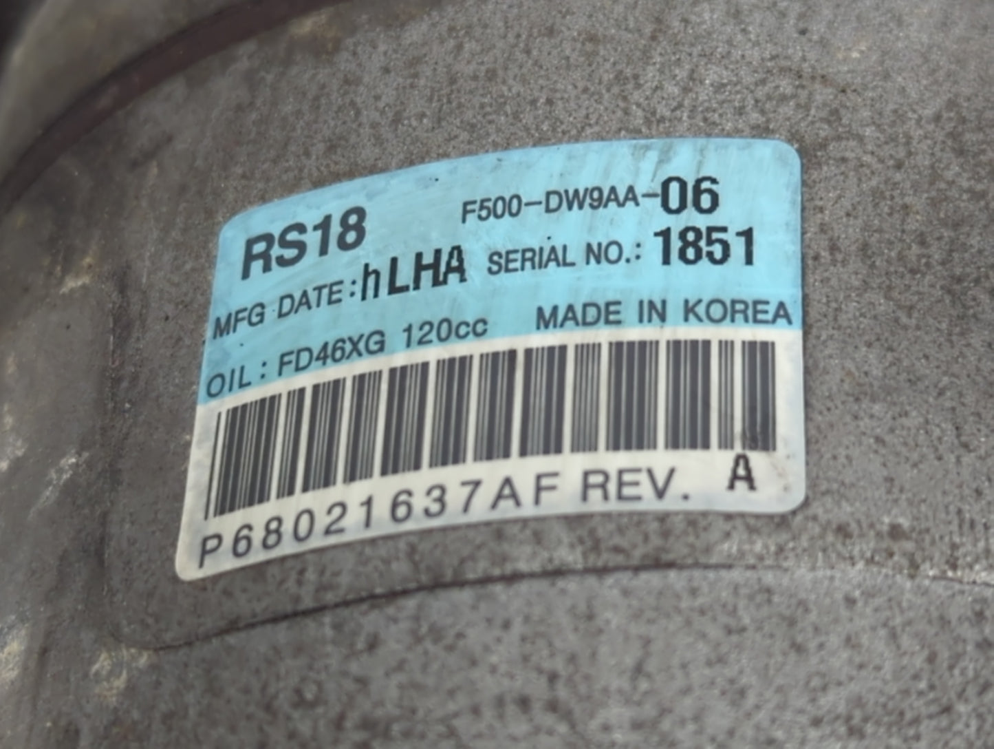2011-2015 Jeep Grand Cherokee Air Conditioning A/c Ac Compressor Oem - Oemusedautoparts1.com