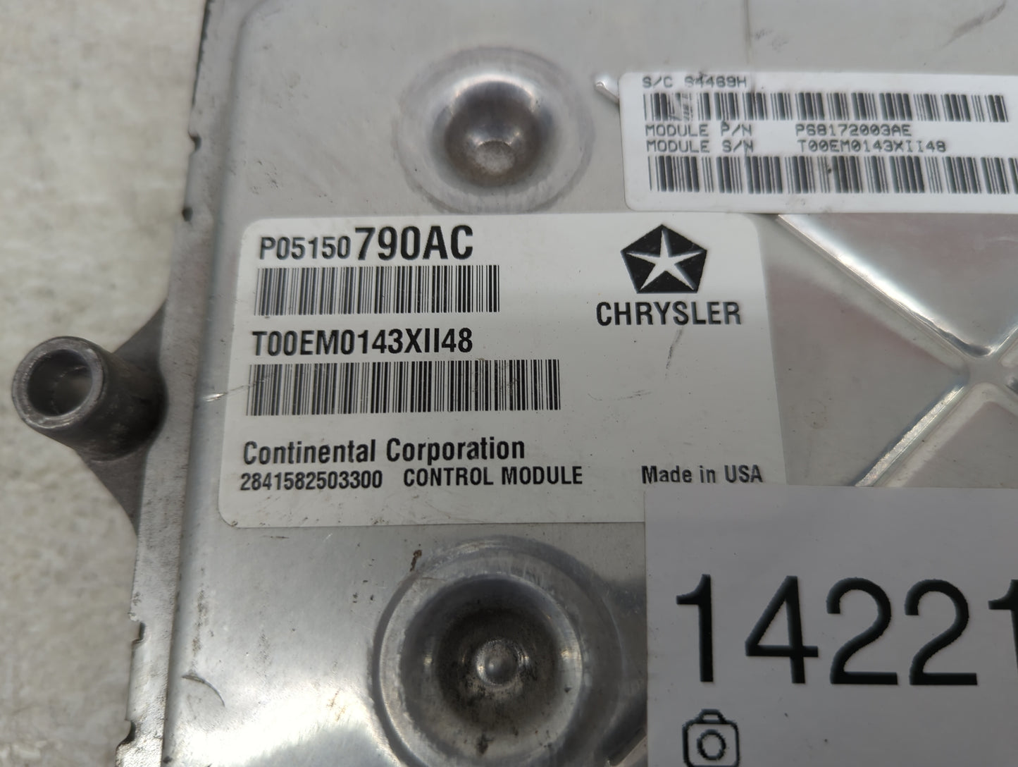 2014 Jeep Grand Cherokee PCM Engine Control Computer ECU ECM PCU OEM P/N:P68172003AE P05150790AC Fits OEM Used Auto Parts - 
