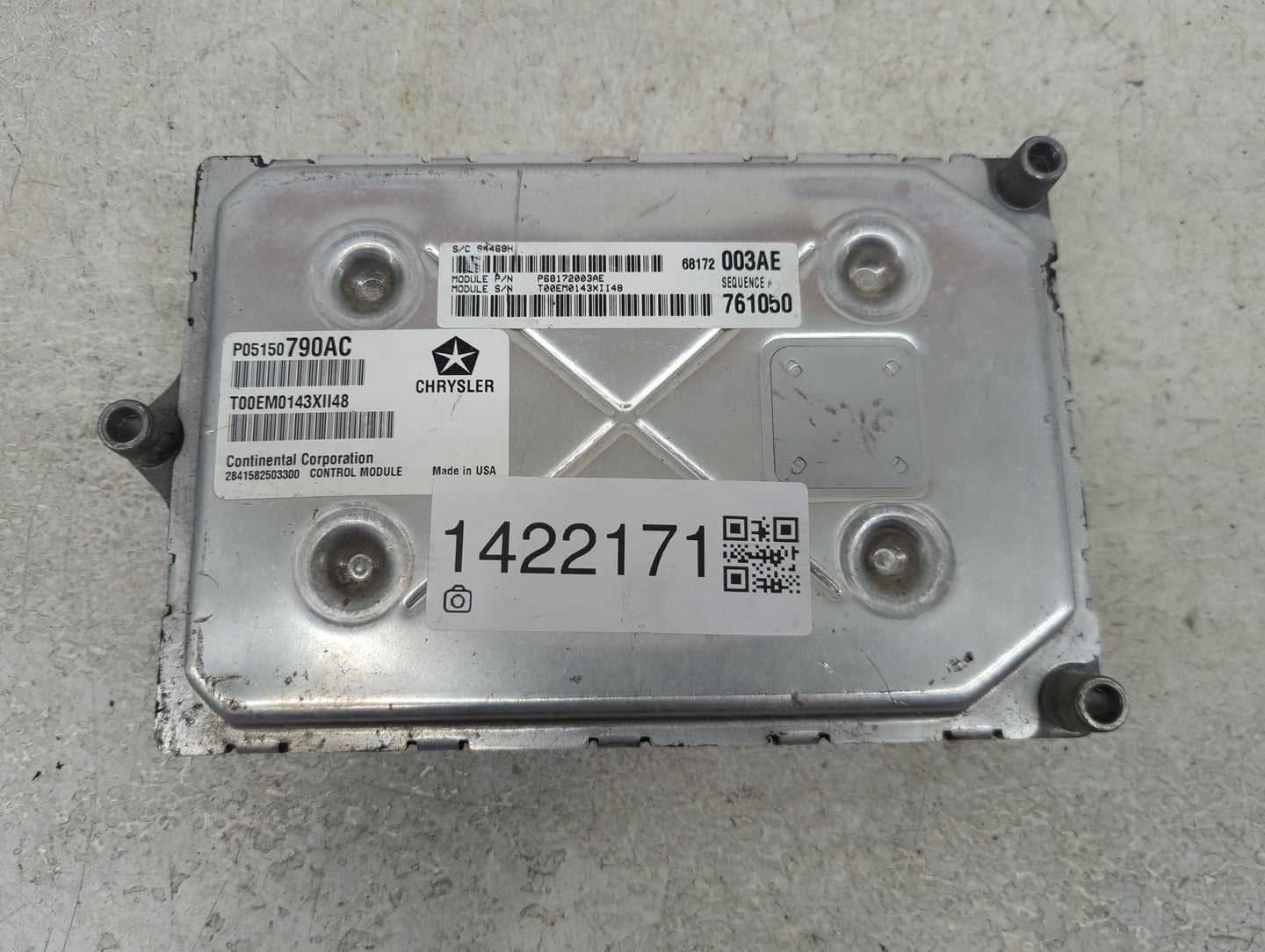 2014 Jeep Grand Cherokee PCM Engine Control Computer ECU ECM PCU OEM P/N:P68172003AE P05150790AC Fits OEM Used Auto Parts - 