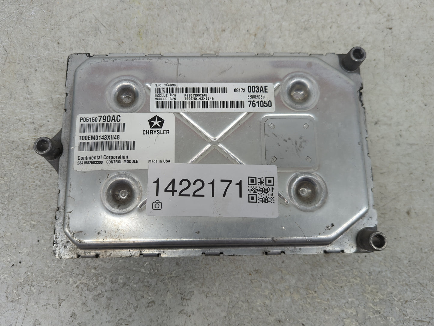 2014 Jeep Grand Cherokee PCM Engine Control Computer ECU ECM PCU OEM P/N:P68172003AE P05150790AC Fits OEM Used Auto Parts - 