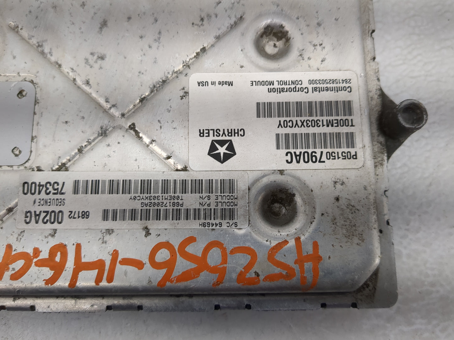 2014 Jeep Grand Cherokee PCM Engine Control Computer ECU ECM PCU OEM P/N:05150790AC Fits OEM Used Auto Parts - Oemusedautopa