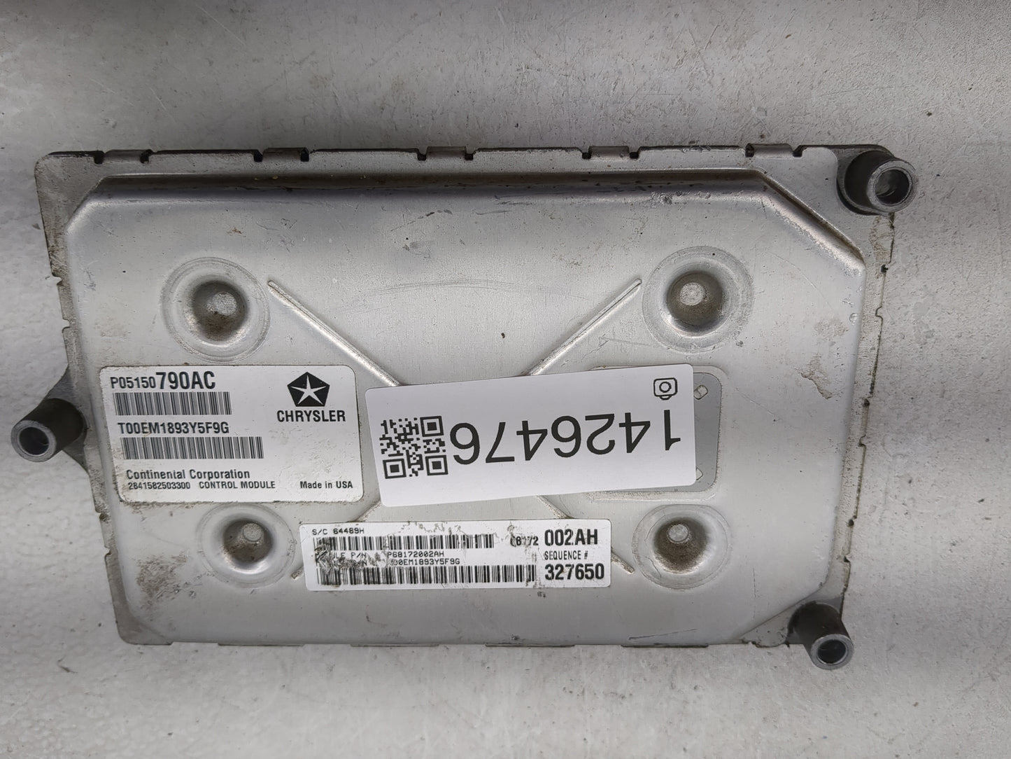 2014 Jeep Grand Cherokee PCM Engine Control Computer ECU ECM PCU OEM P/N:05150790AC Fits OEM Used Auto Parts - Oemusedautopa