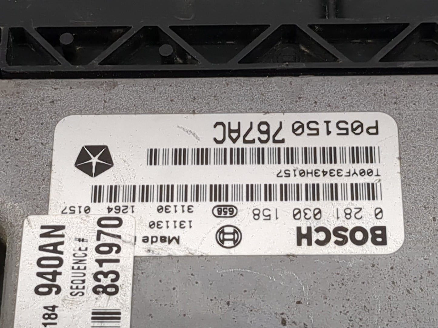 2014-2018 Jeep Grand Cherokee PCM Engine Control Computer ECU ECM PCU OEM P/N:P05150767AC 0281030158 Fits OEM Used Auto Part
