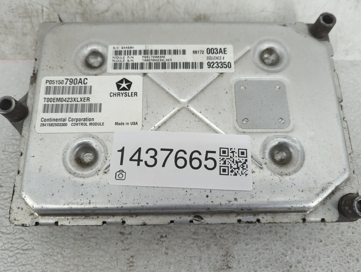 2014 Jeep Grand Cherokee PCM Engine Control Computer ECU ECM PCU OEM P/N:P05150790AC P68172003AE Fits OEM Used Auto Parts - 